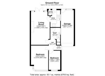 Floorplan of 2 bedroom Semi Detached Bungalow for sale, Flamborough Close, Birmingham, West Midlands, B34