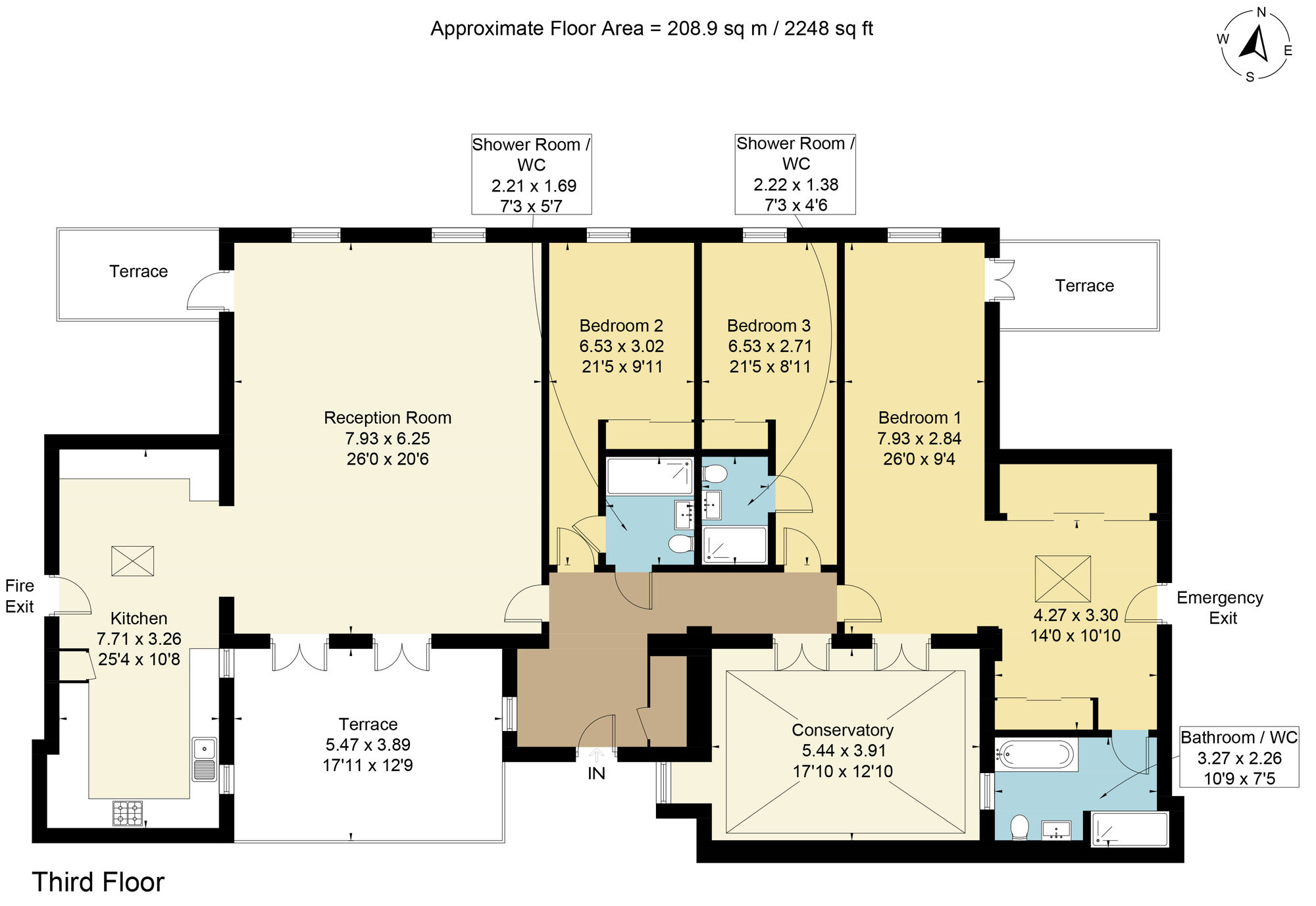 Floorplan of 3 bedroom  Flat for sale, Academy Court, 566 Longbridge Road, Essex, RM8