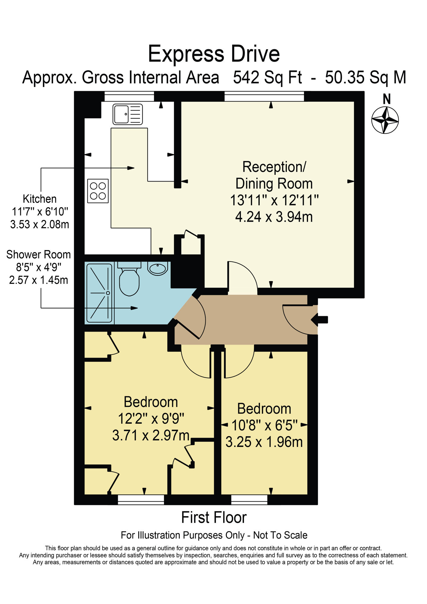 Floorplan of 2 bedroom  Flat for sale, Express Drive, Goodmayes, Ilford, IG3