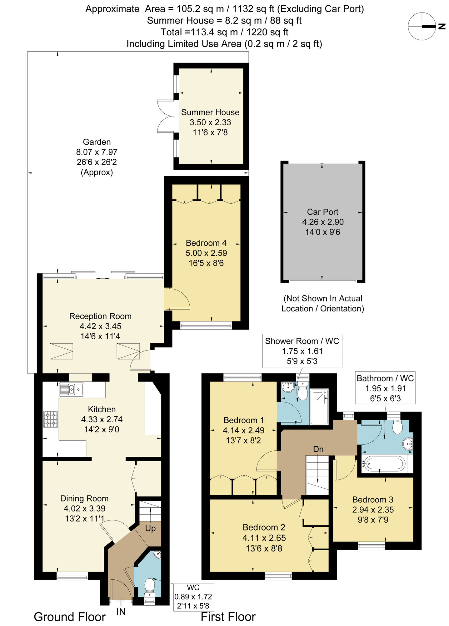 Floorplan of 4 bedroom Semi Detached House for sale, Lake Close, Essex, RM8