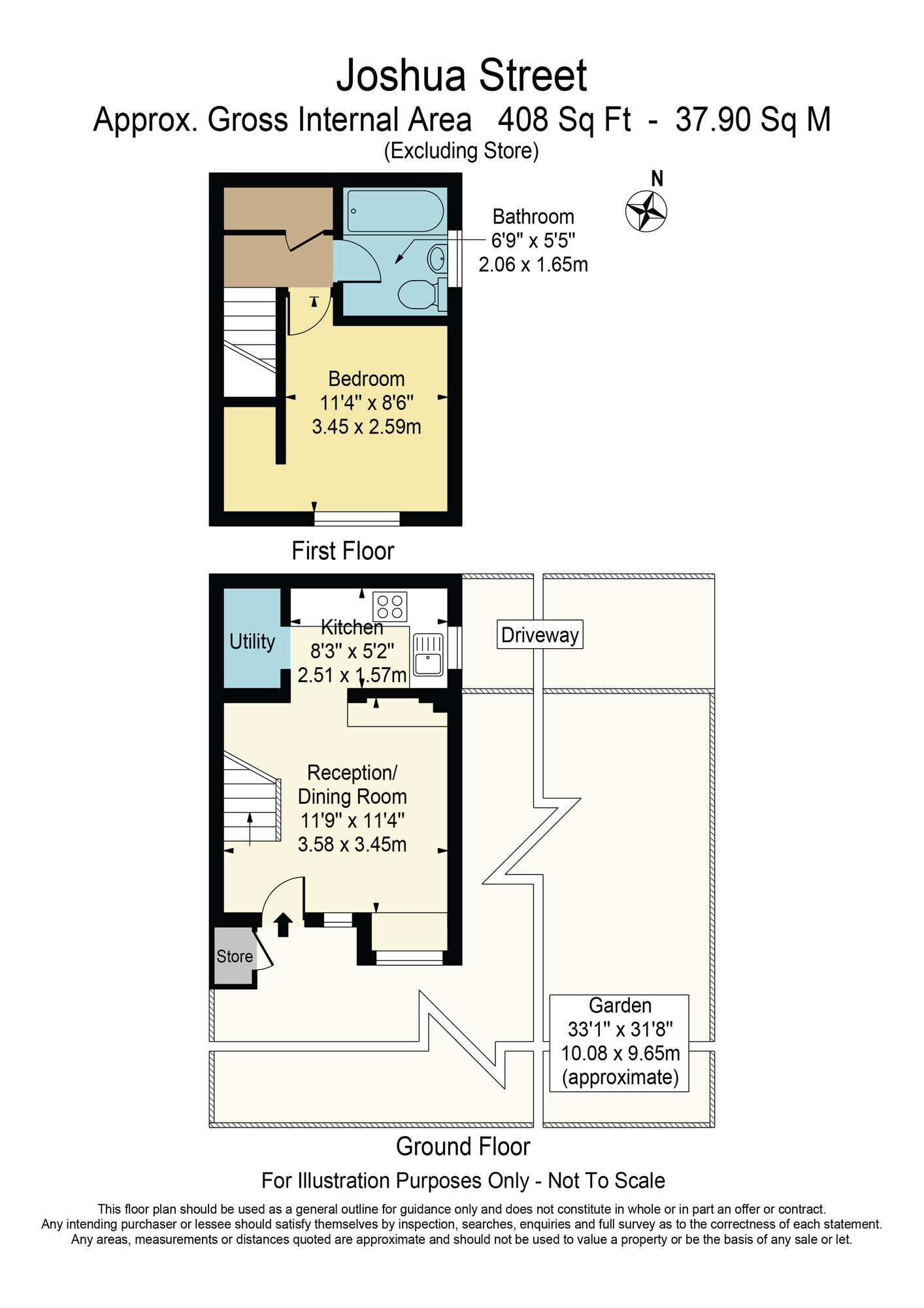 Floorplan of 1 bedroom End Terrace House for sale, Joshua Street, London, E14