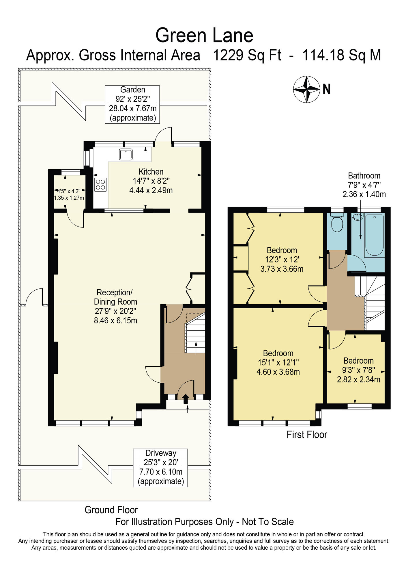 Floorplan of 3 bedroom End Terrace House for sale, Green Lane, Goodmayes, IG3