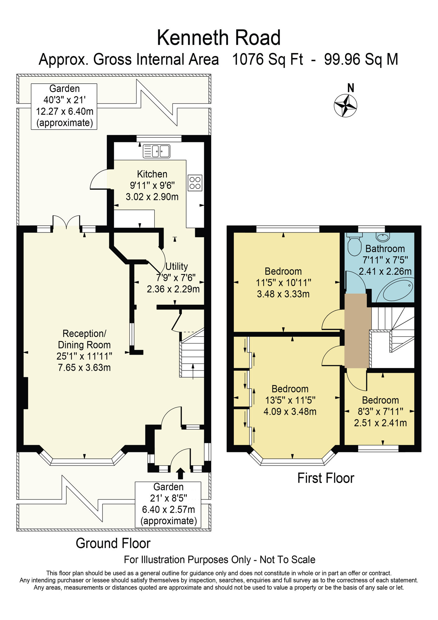 Floorplan of 3 bedroom Mid Terrace House for sale, Kenneth Road, Chadwell Heath, RM6