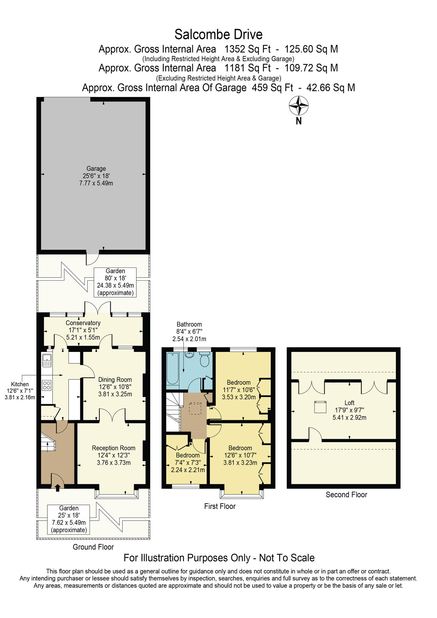 Floorplan of 3 bedroom Mid Terrace House for sale, Salcombe Drive, Chadwell Heath, RM6