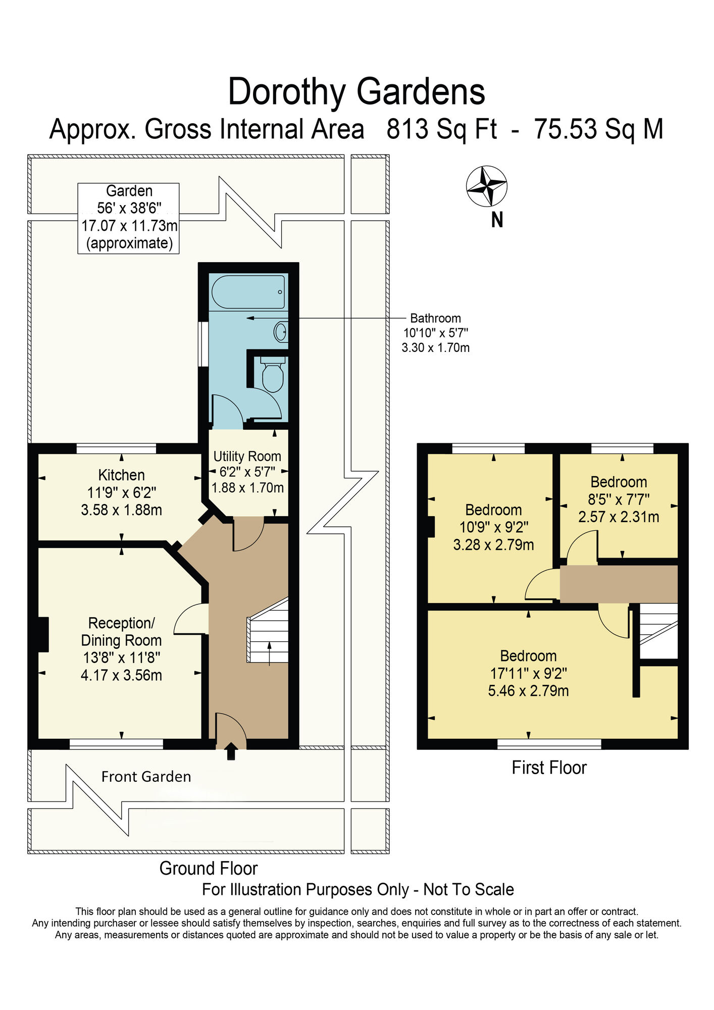 Floorplan of 3 bedroom End Terrace House for sale, Dorothy Gardens, Dagenham, RM8