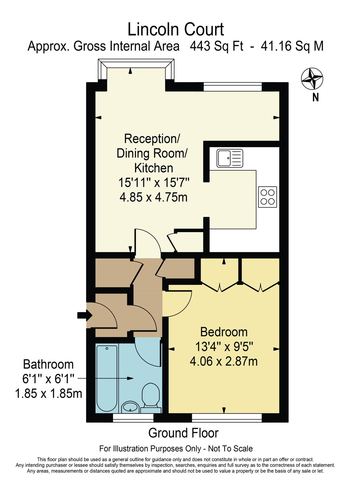 Floorplan of 1 bedroom  Flat for sale, Lincoln Court, 634-658 Eastern Avenue, Gants Hill, IG2