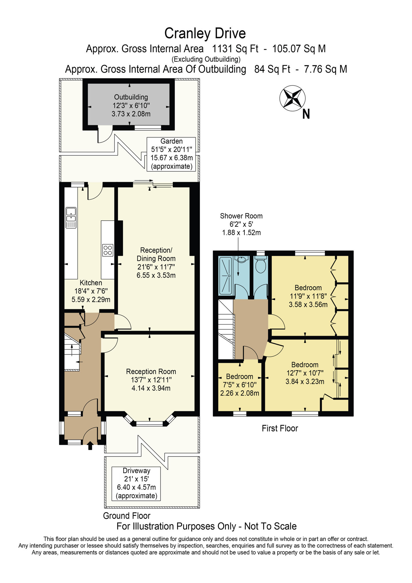 Floorplan of 3 bedroom Mid Terrace House for sale, Cranley Drive, Newbury Park, IG2