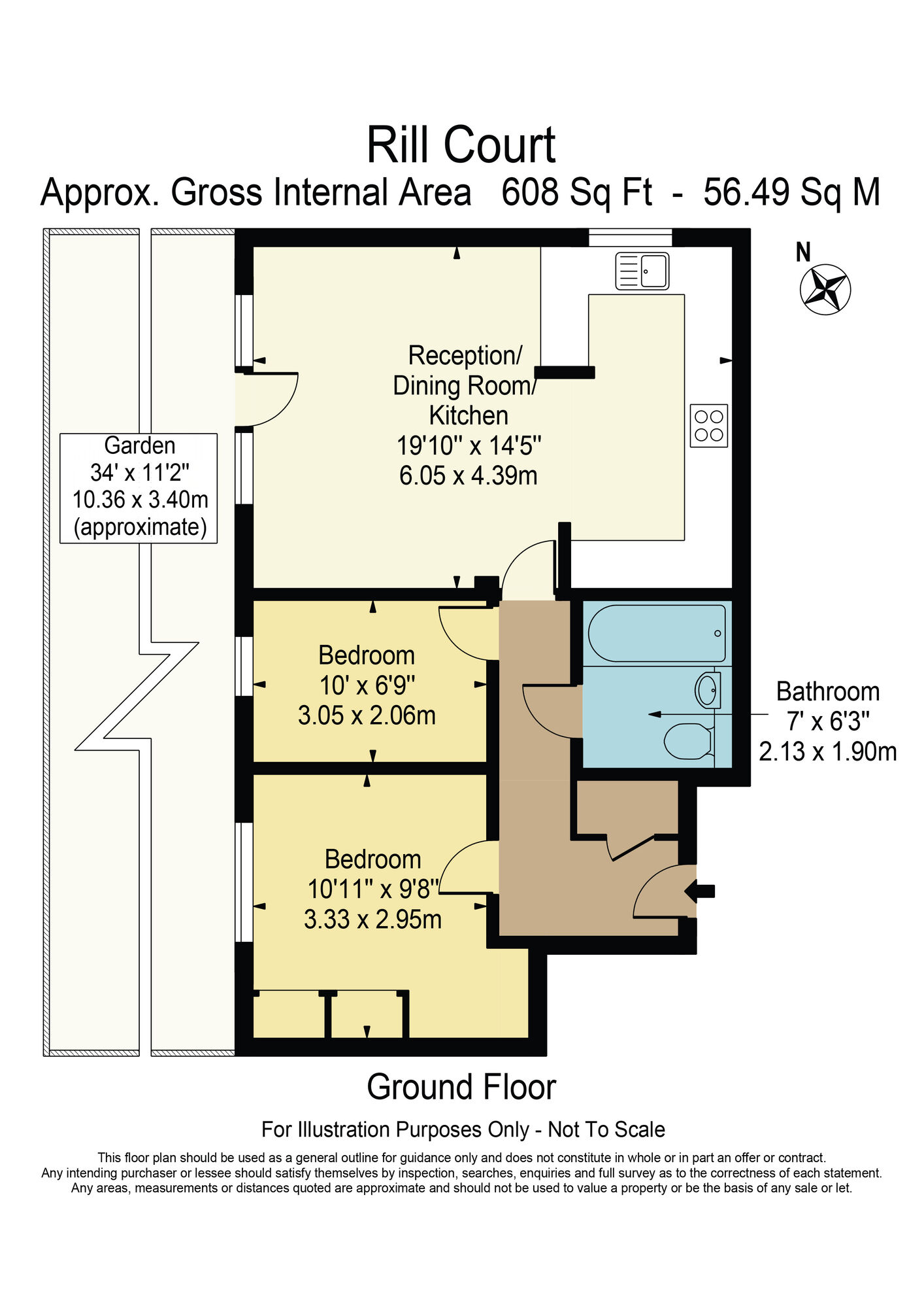 Floorplan of 2 bedroom  Flat for sale, Rill Court, Spring Place, Barking, IG11