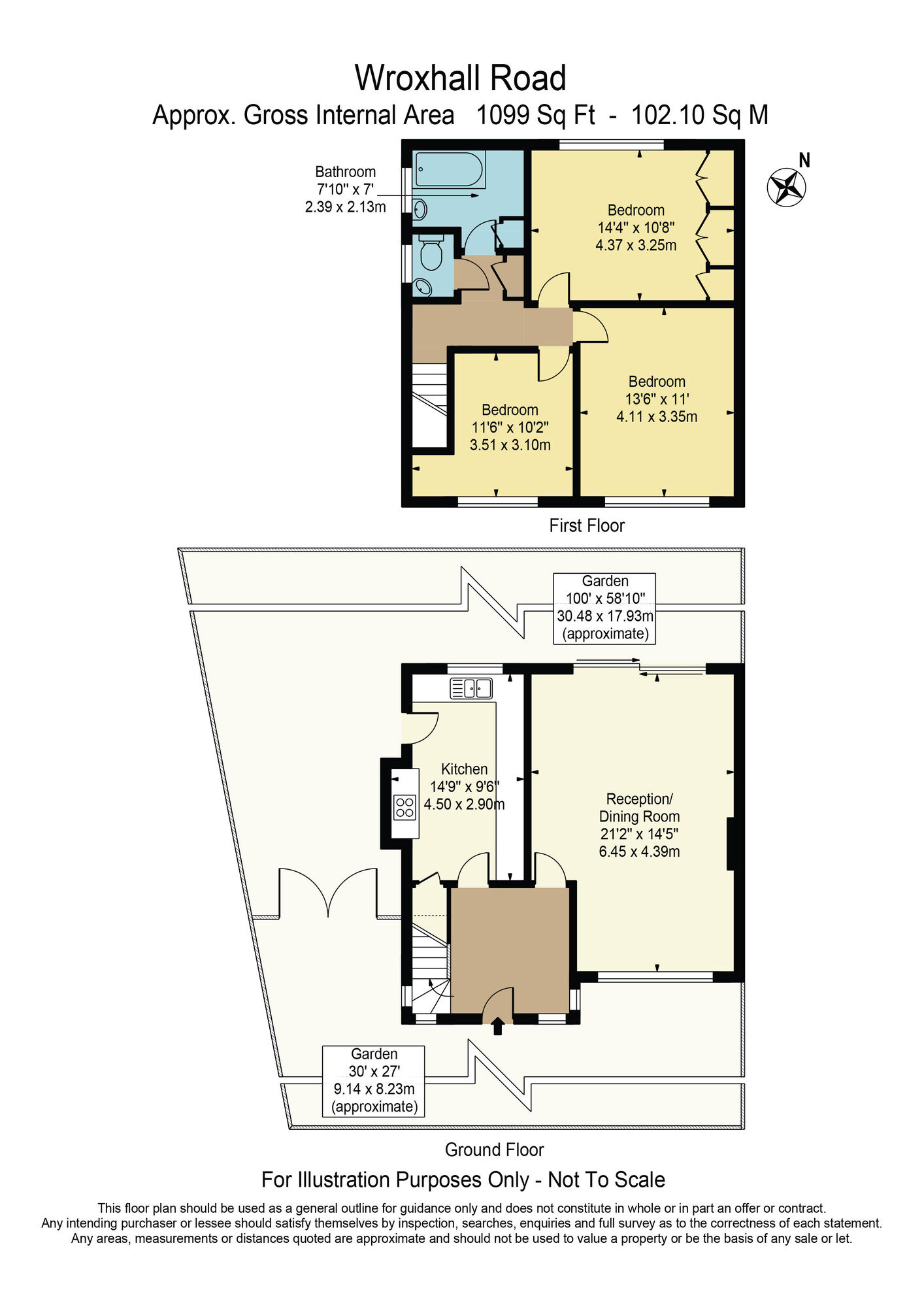 Floorplan of 3 bedroom Semi Detached House for sale, Wroxall Road, Dagenham, RM9