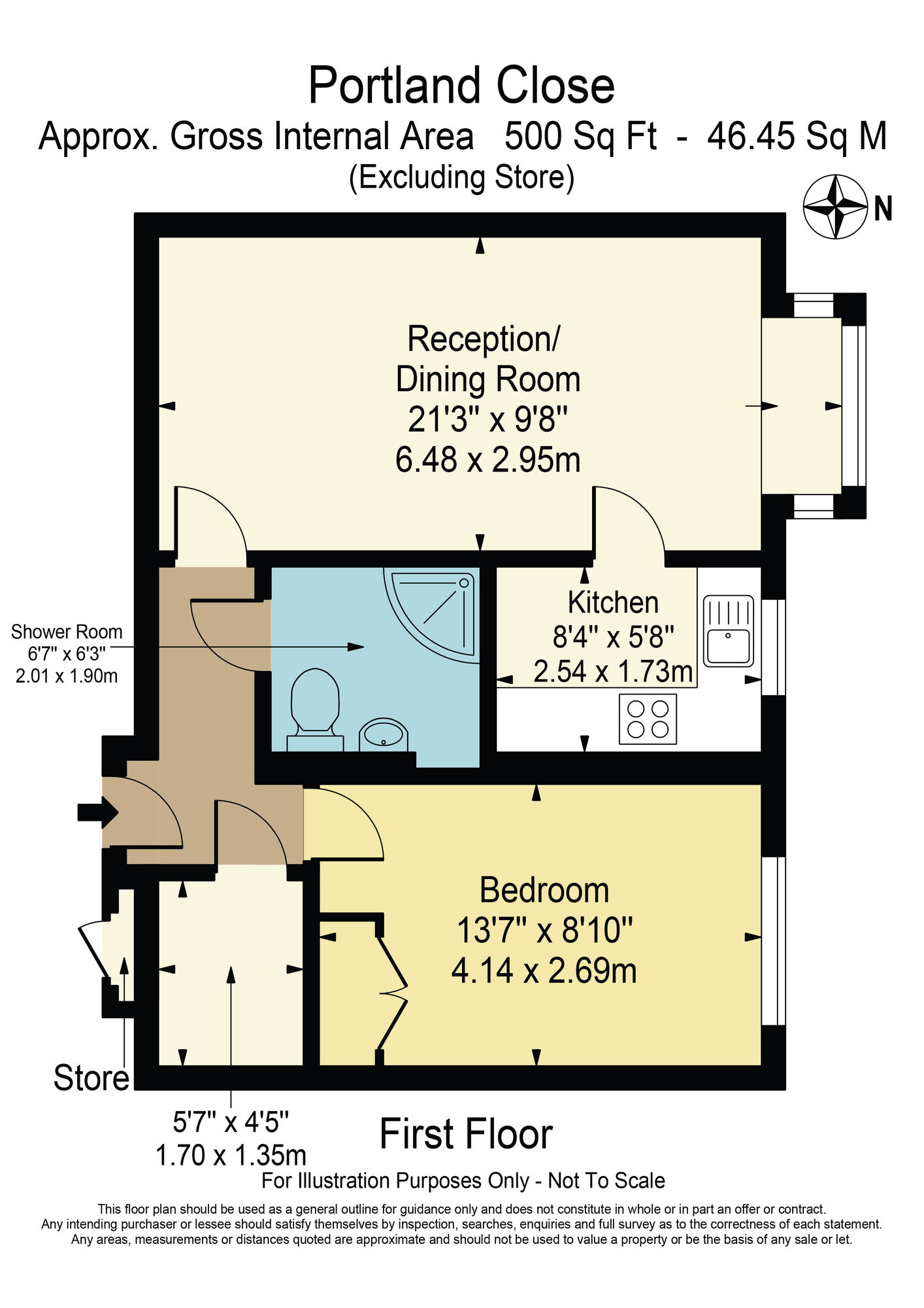 Floorplan of 1 bedroom  Flat for sale, Portland Close, Chadwell Heath, RM6