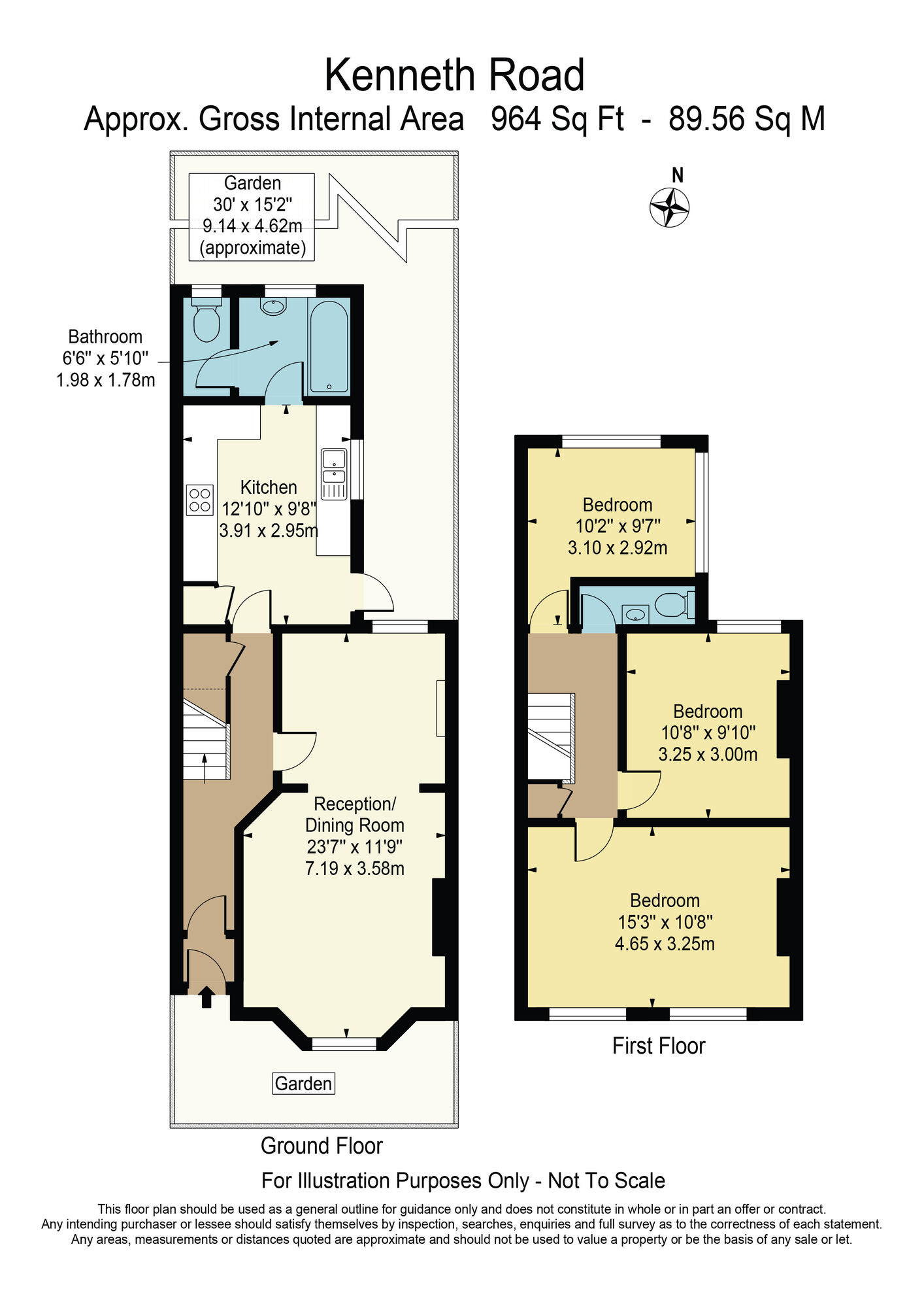 Floorplan of 3 bedroom Mid Terrace House for sale, Kenneth Road, Chadwell Heath, RM6