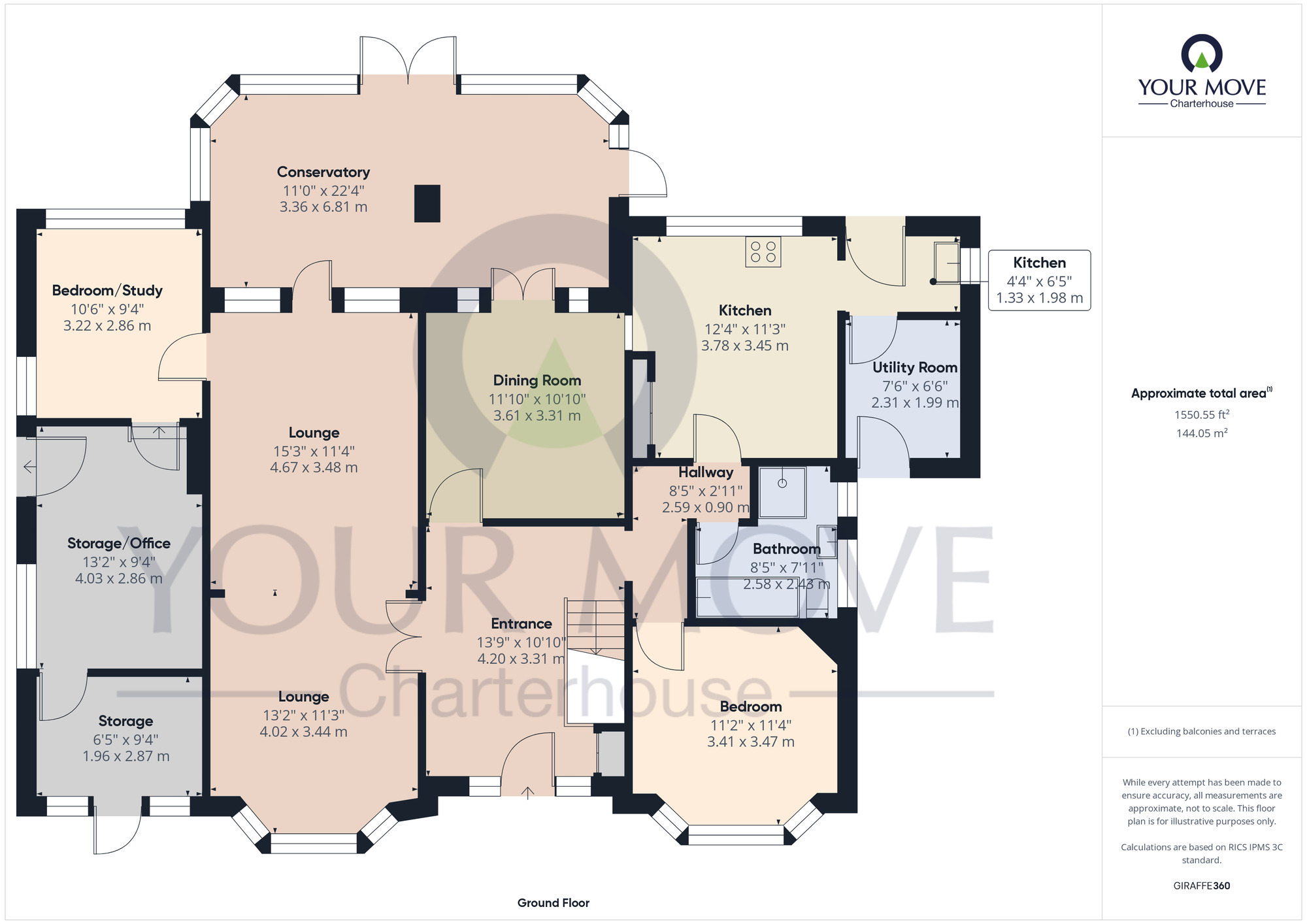 Floorplan of 5 bedroom Detached House for sale, Canute Road, Birchington, Kent, CT7