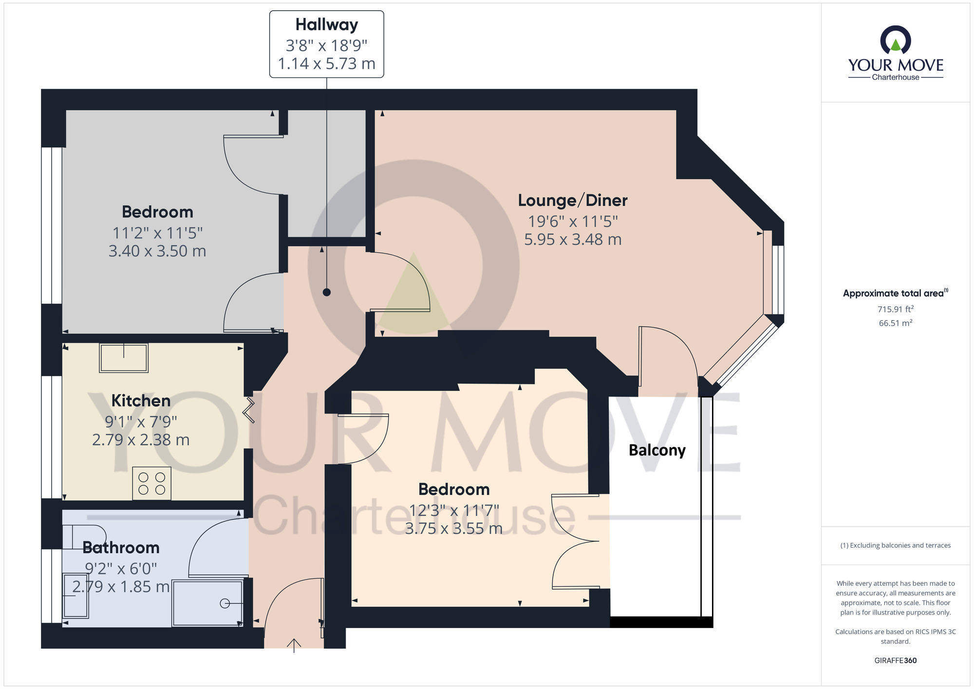 Floorplan of 2 bedroom  Flat for sale, Eastern Esplanade, Margate, Kent, CT9