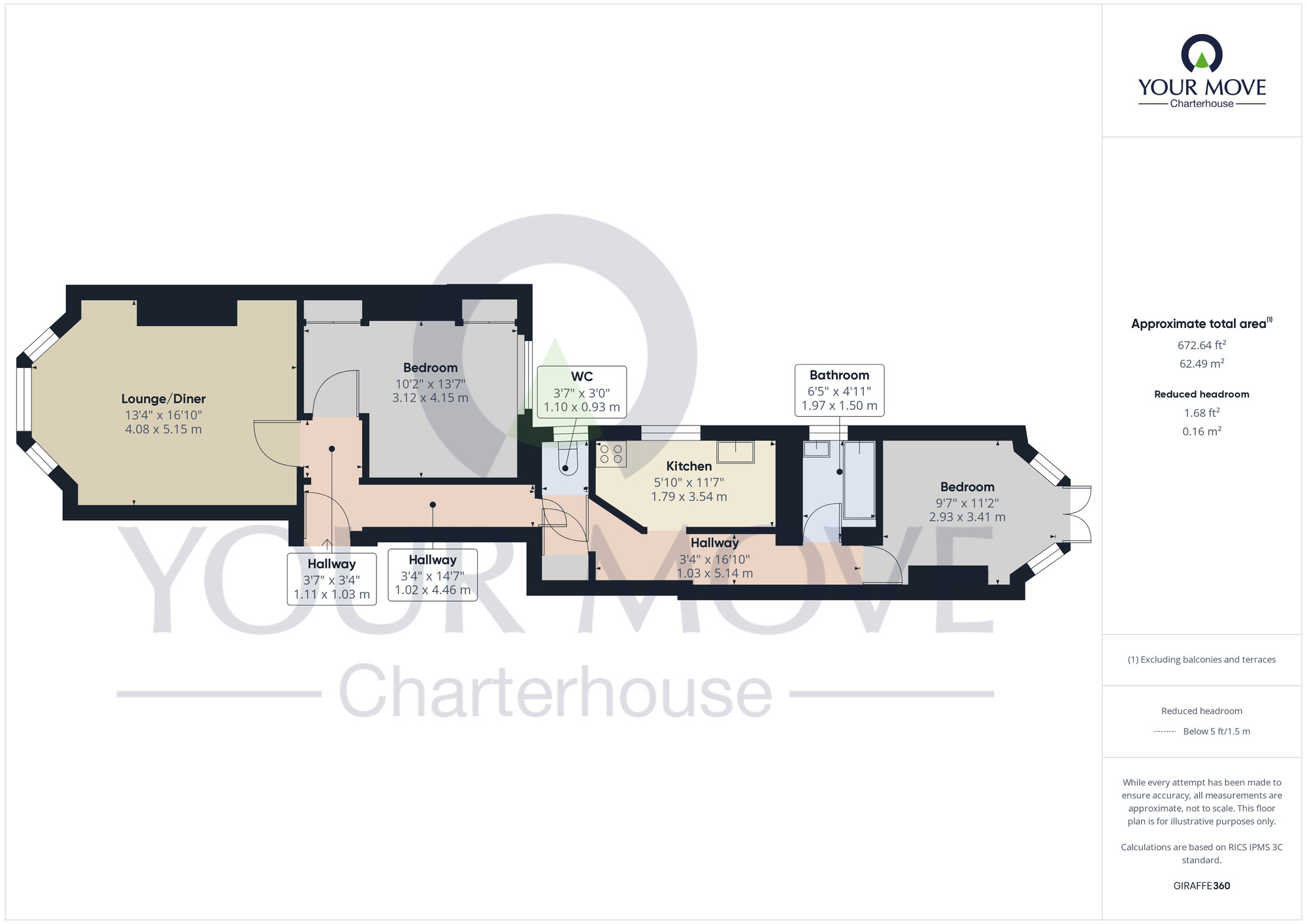 Floorplan of 2 bedroom  Flat for sale, Sea View Terrace, Margate, Kent, CT9