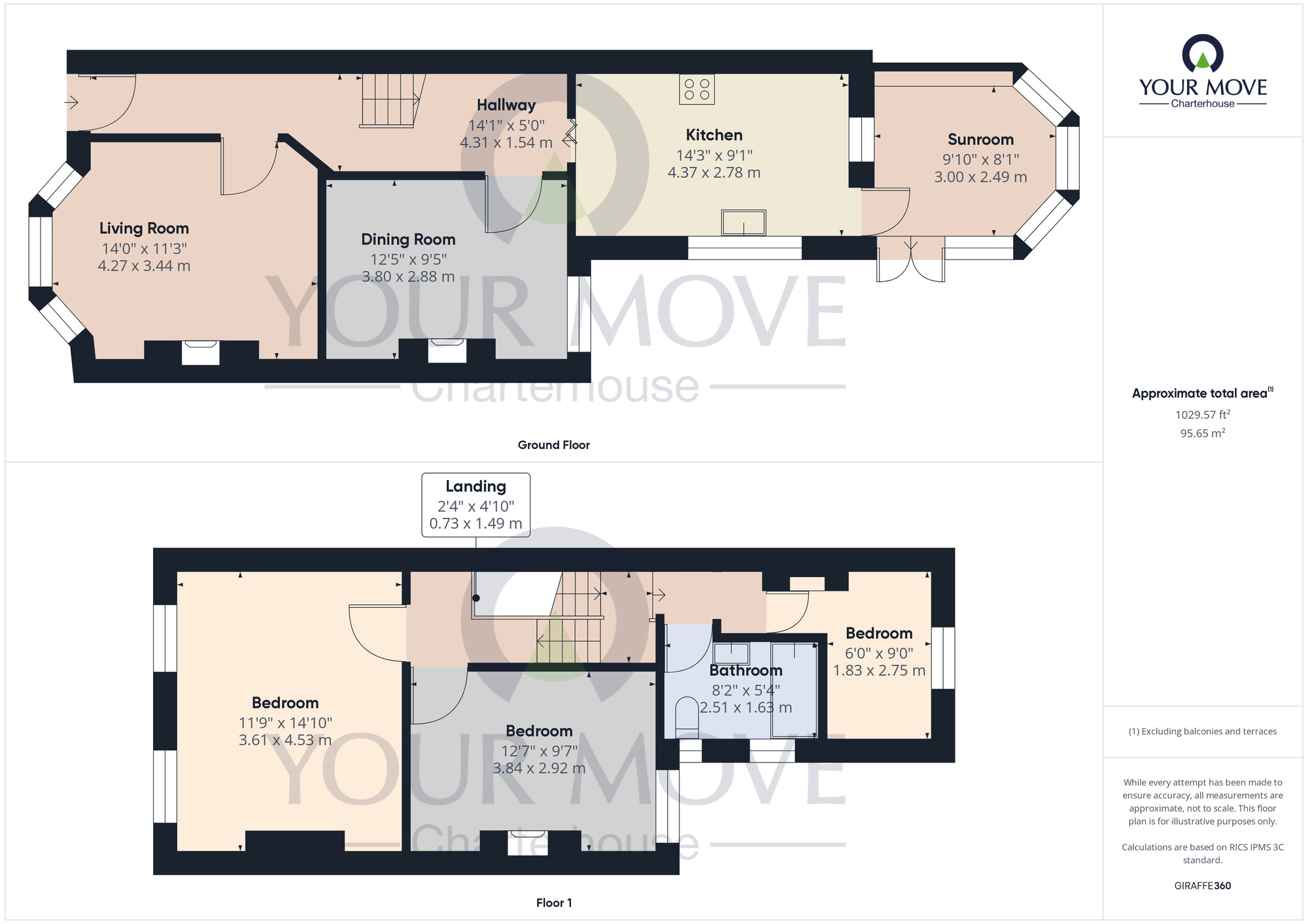 Floorplan of 3 bedroom Mid Terrace House for sale, Linden Road, Westgate-on-Sea, Kent, CT8