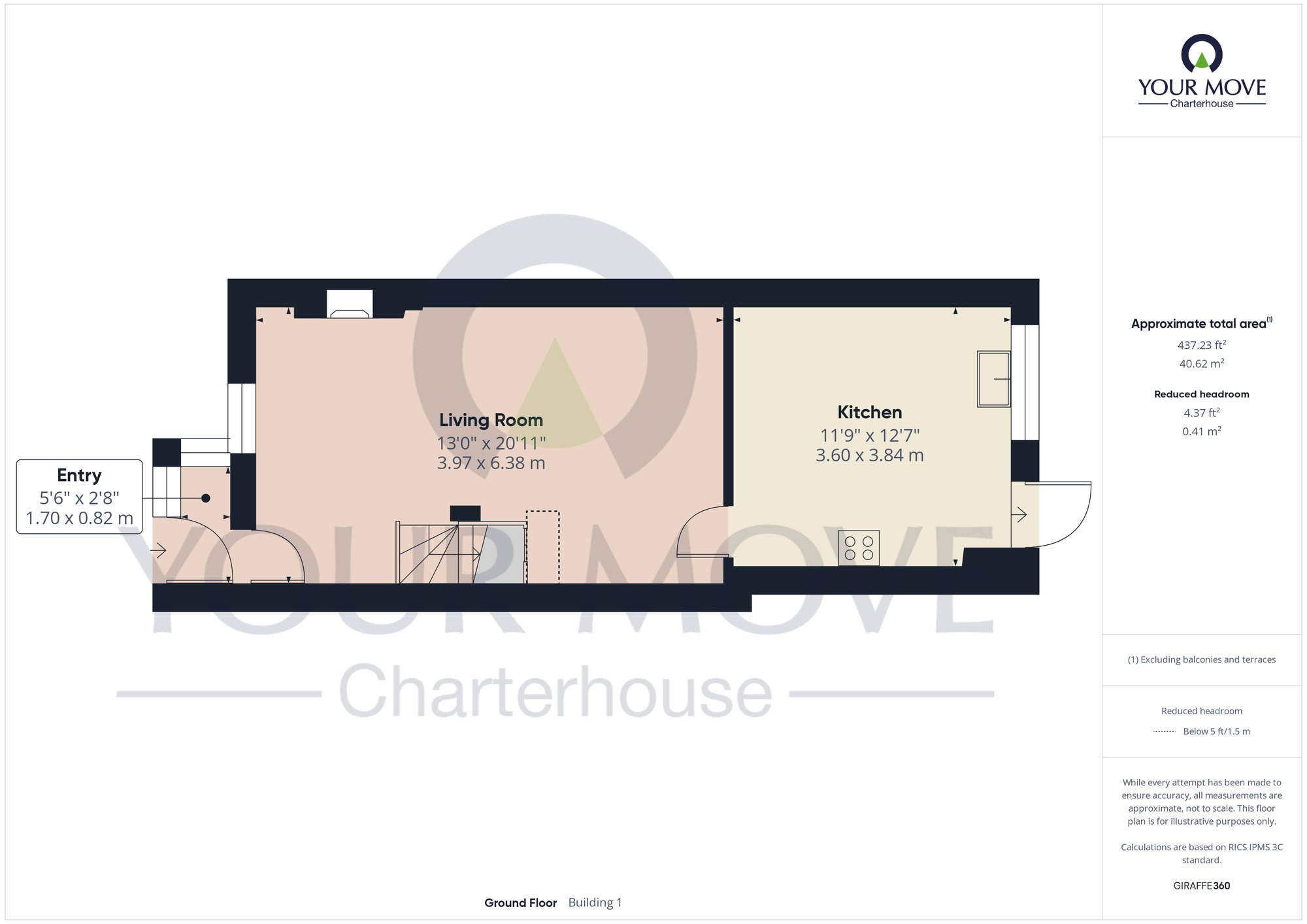 Floorplan of 2 bedroom Mid Terrace House for sale, Byron Avenue, Kent, CT9