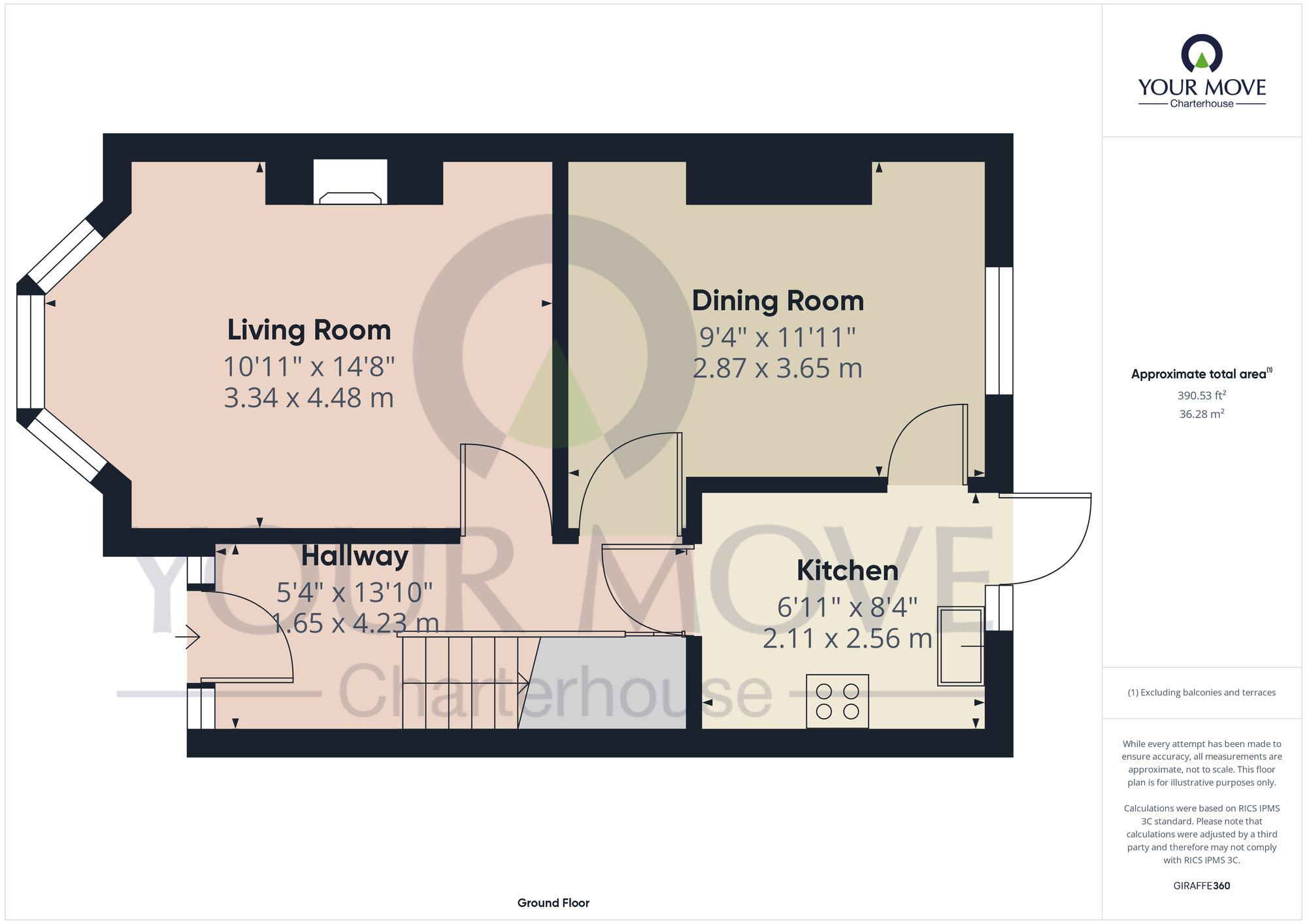 Floorplan of 3 bedroom Mid Terrace House for sale, Fitzroy Avenue, Margate, Kent, CT9