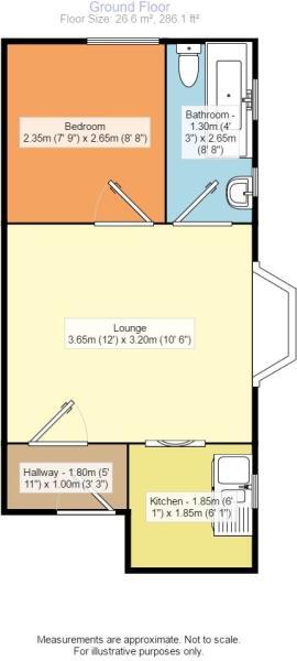 Floorplan of 1 bedroom  Flat for sale, Northdown Road, Margate, Kent, CT9