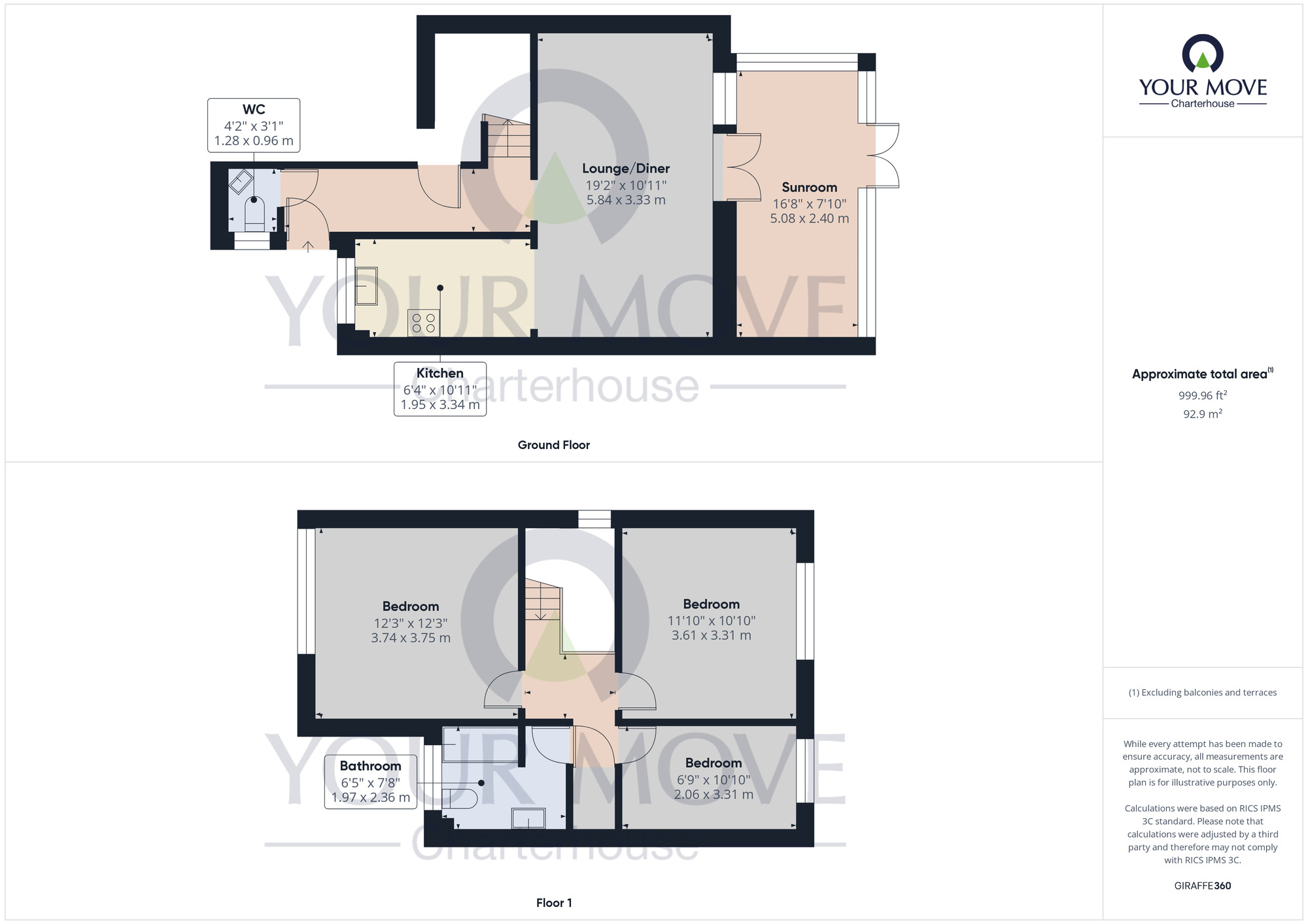 Floorplan of 3 bedroom Mid Terrace House for sale, Briary Close, Margate, Kent, CT9