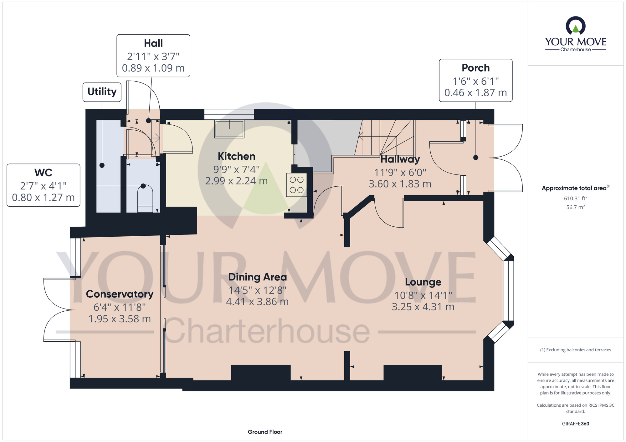 Floorplan of 3 bedroom Semi Detached House for sale, Dalmeny Avenue, Margate, Kent, CT9