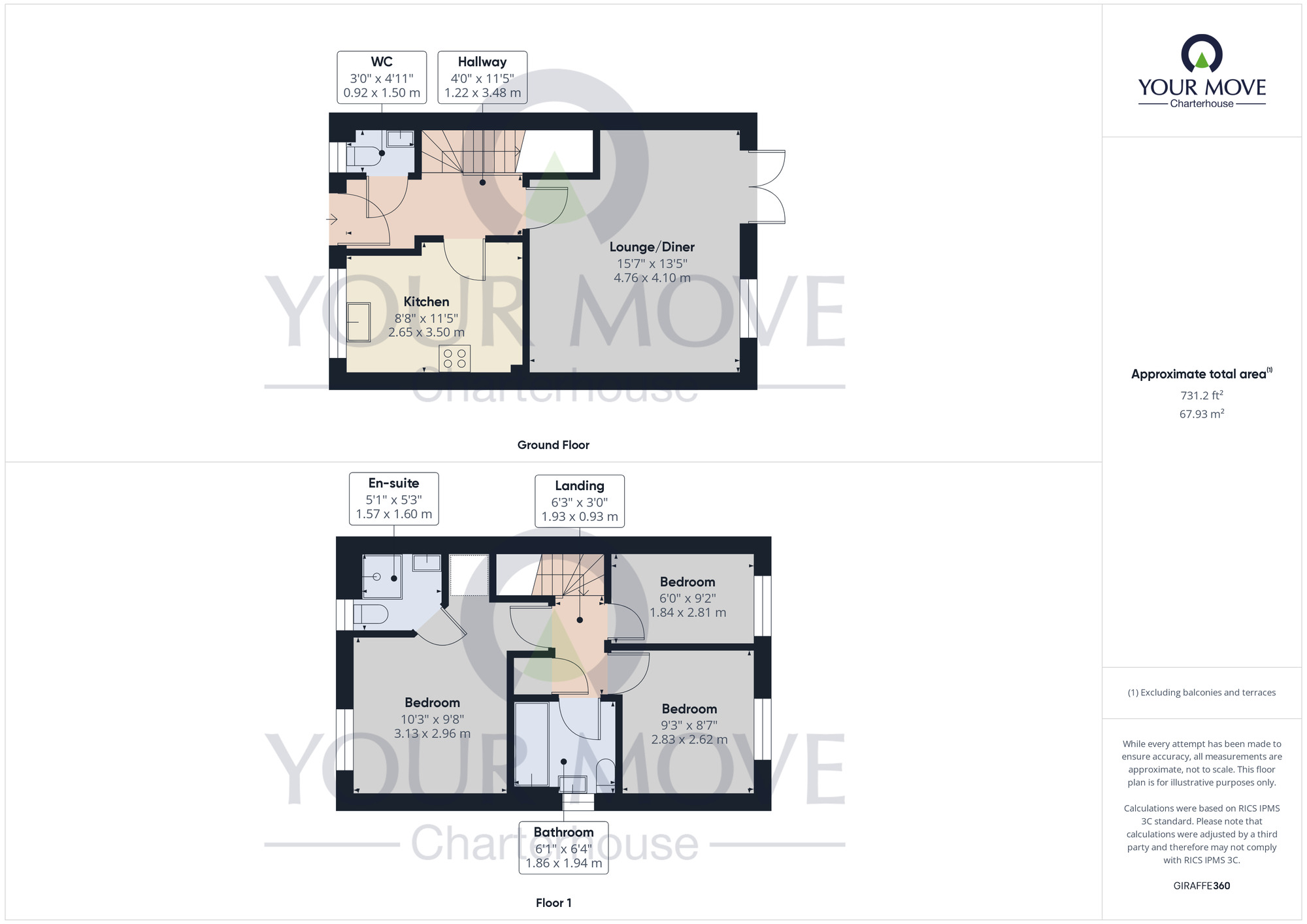 Floorplan of 3 bedroom End Terrace House for sale, Manston Way Walk, Margate, Kent, CT9