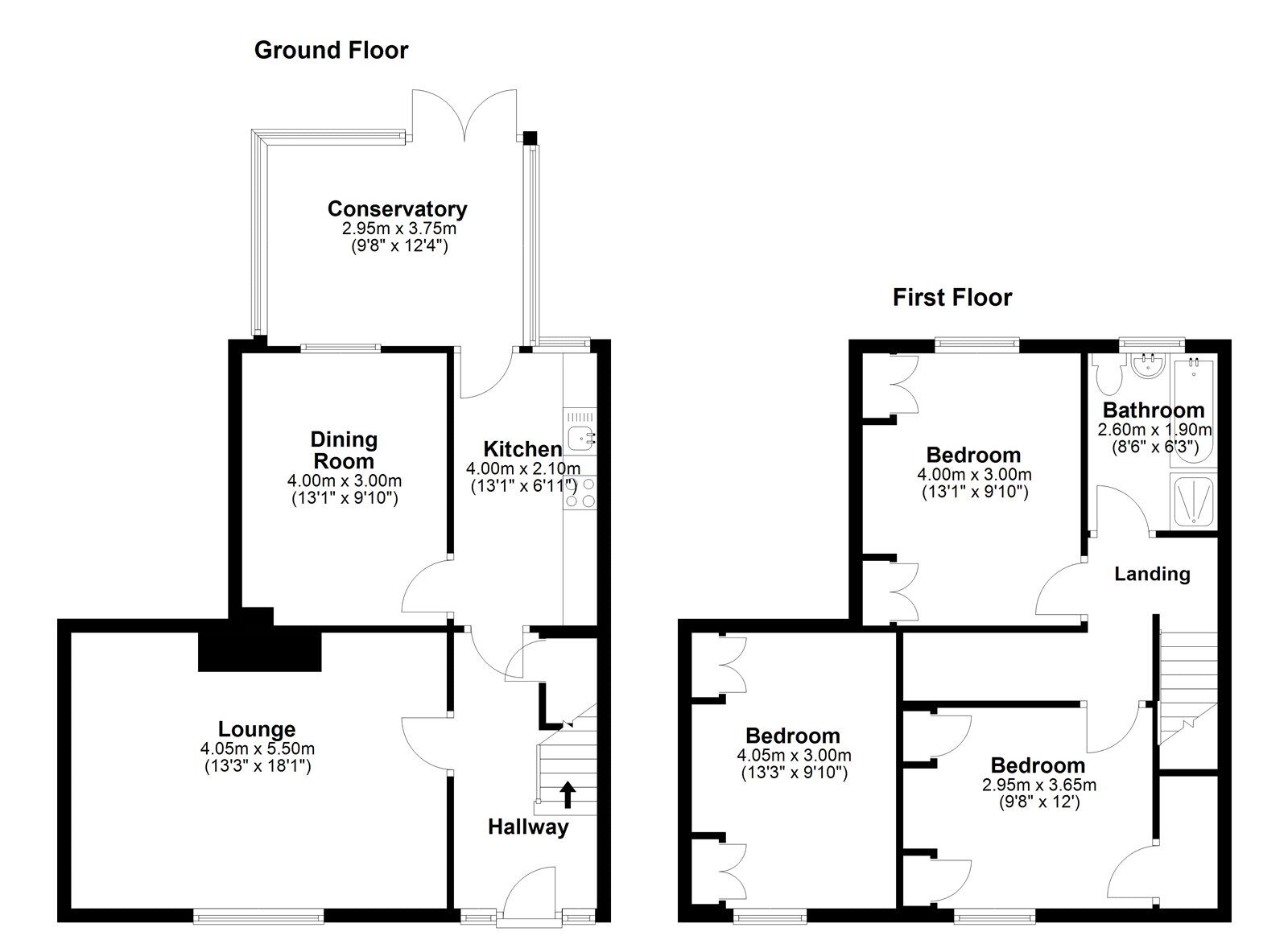 Floorplan of 3 bedroom Mid Terrace House for sale, Derwent View Terrace, Dipton, Durham, DH9