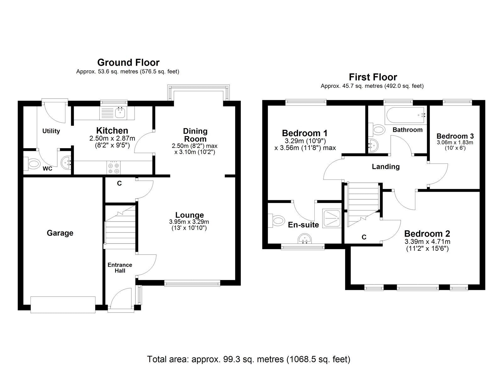 Floorplan of 3 bedroom Detached House for sale, Fenwick Way, Consett, Durham, DH8