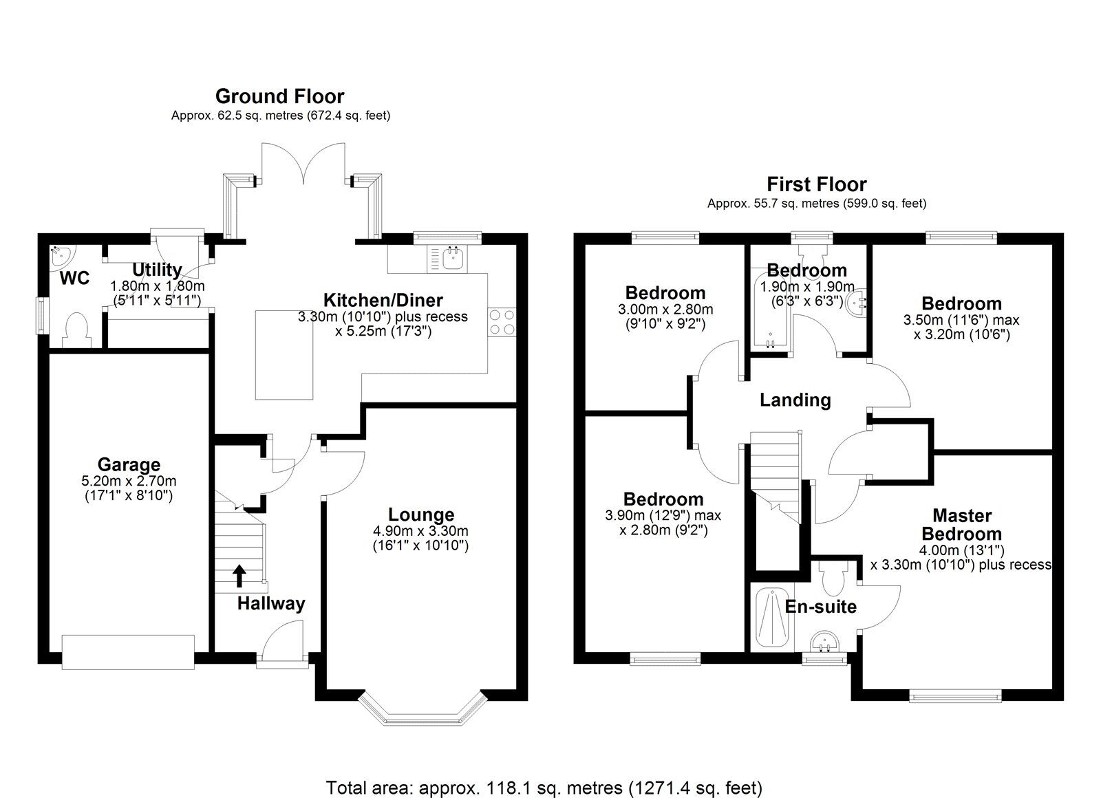 Floorplan of 4 bedroom Detached House for sale, Richardson Way, Consett, Durham, DH8