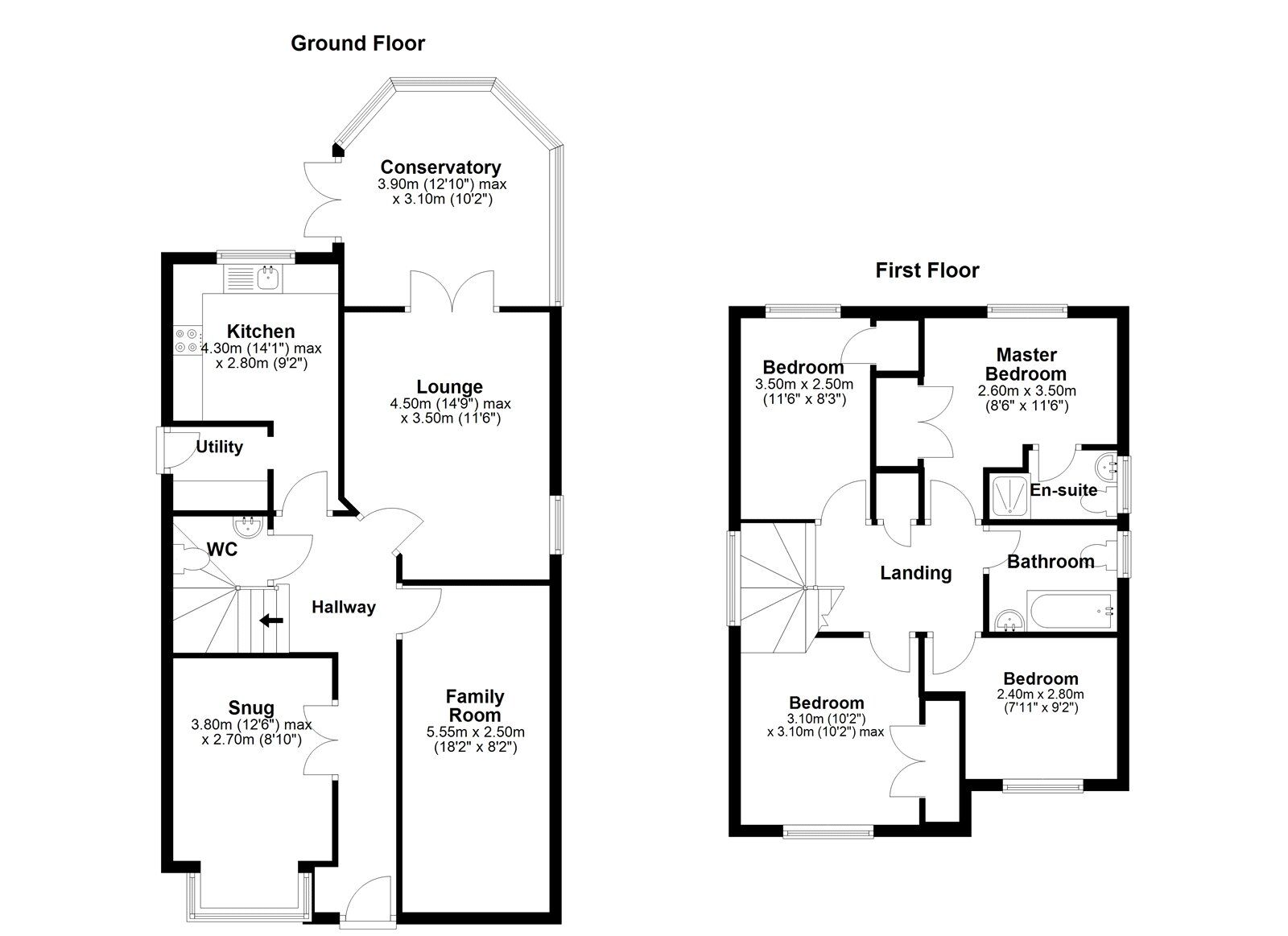 Floorplan of 4 bedroom Detached House for sale, Carr House Mews, Consett, Durham, DH8