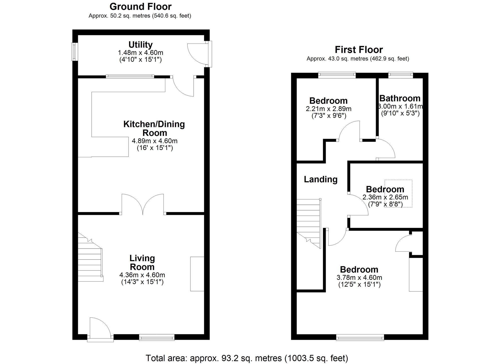 Floorplan of 3 bedroom End Terrace House for sale, Ivy Cottages, Lead Road, Greenside, Tyne and Wear, NE40