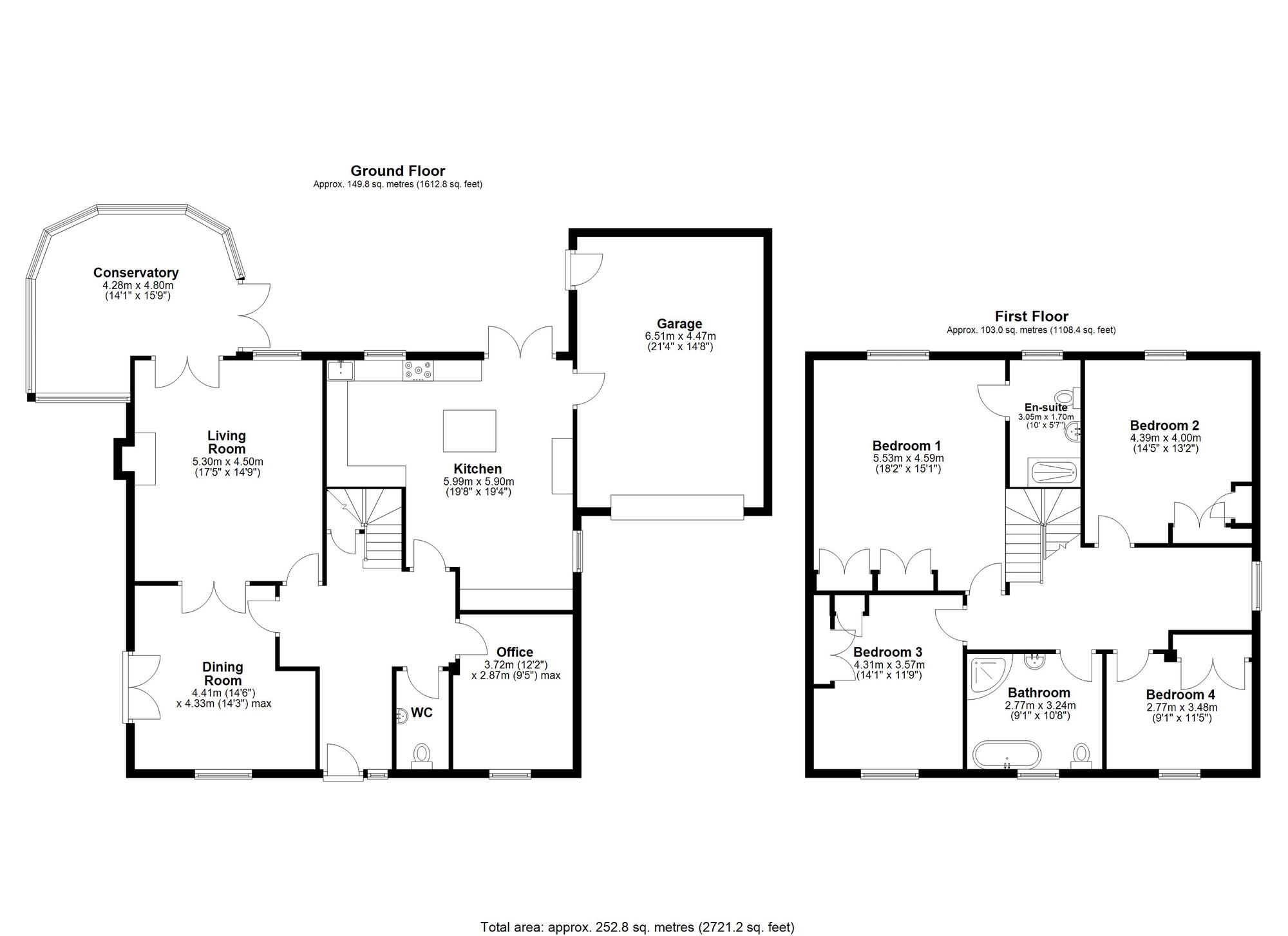 Floorplan of 4 bedroom Detached House for sale, St. Johns Mews, Burnhope, Durham, DH7