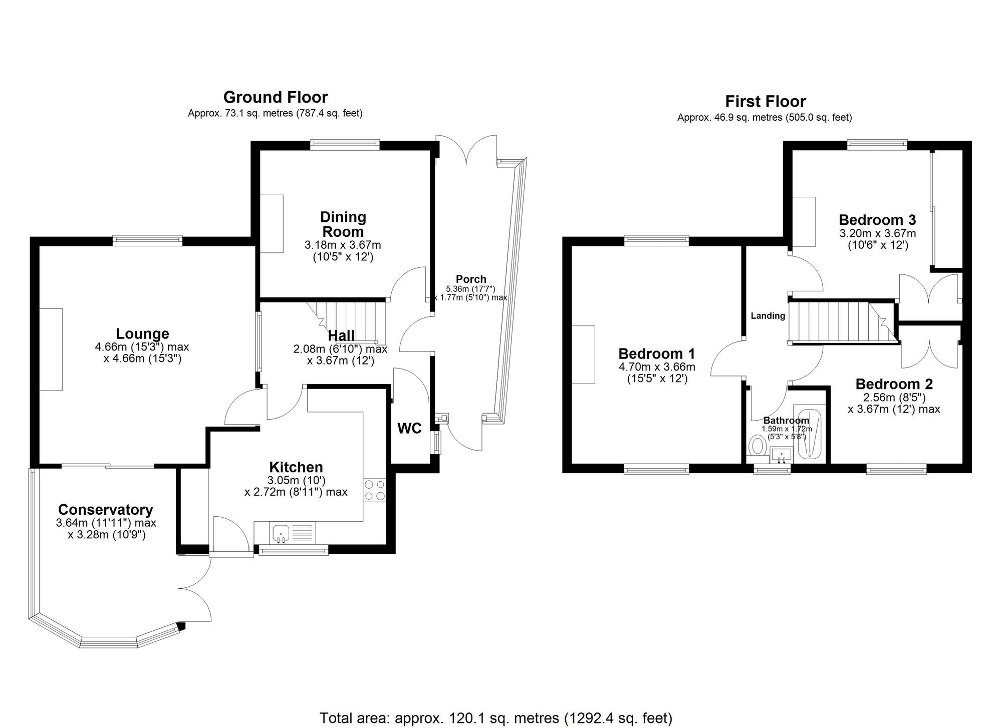 Floorplan of 3 bedroom Semi Detached House for sale, Bowes Crescent, Burnopfield, Tyne and Wear, NE16