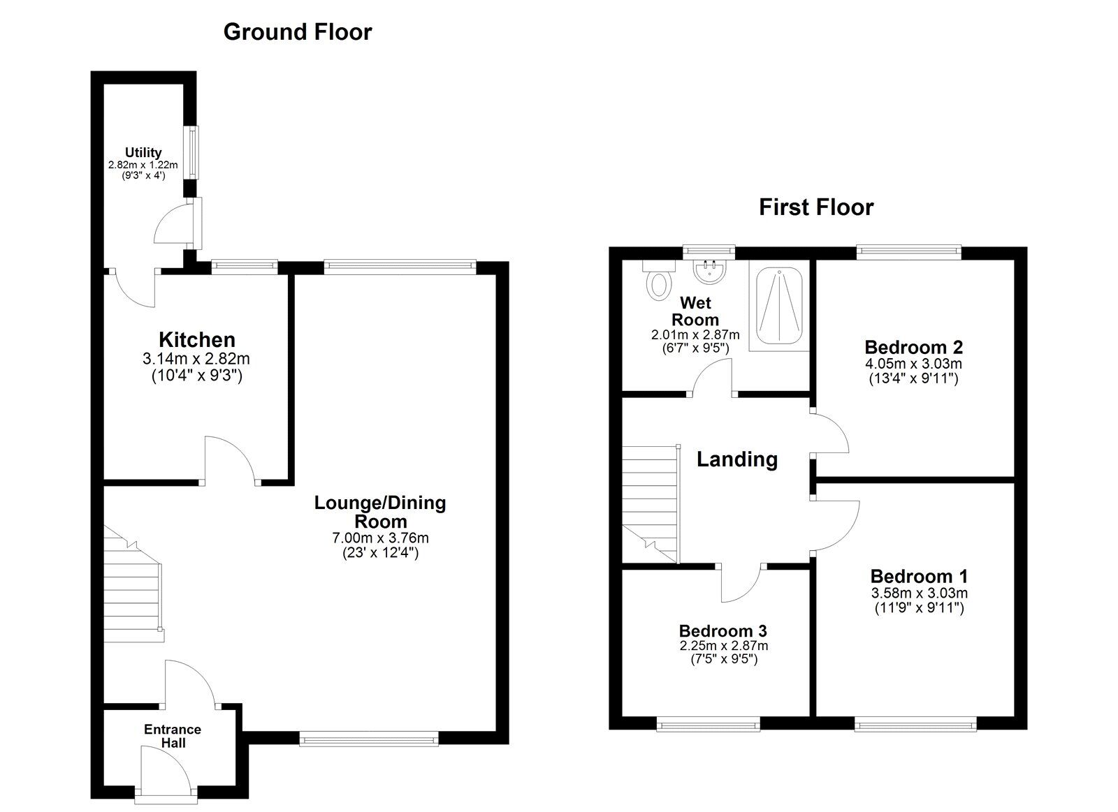 Floorplan of 3 bedroom Mid Terrace House for sale, Lambton Avenue, Consett, Durham, DH8