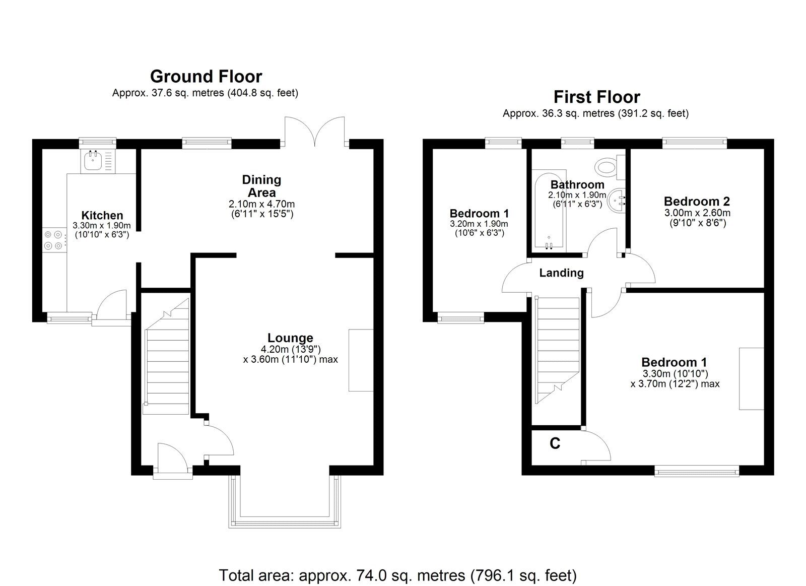 Floorplan of 3 bedroom Semi Detached House to rent, Appledore Gardens, Chester Le Street, Durham, DH3