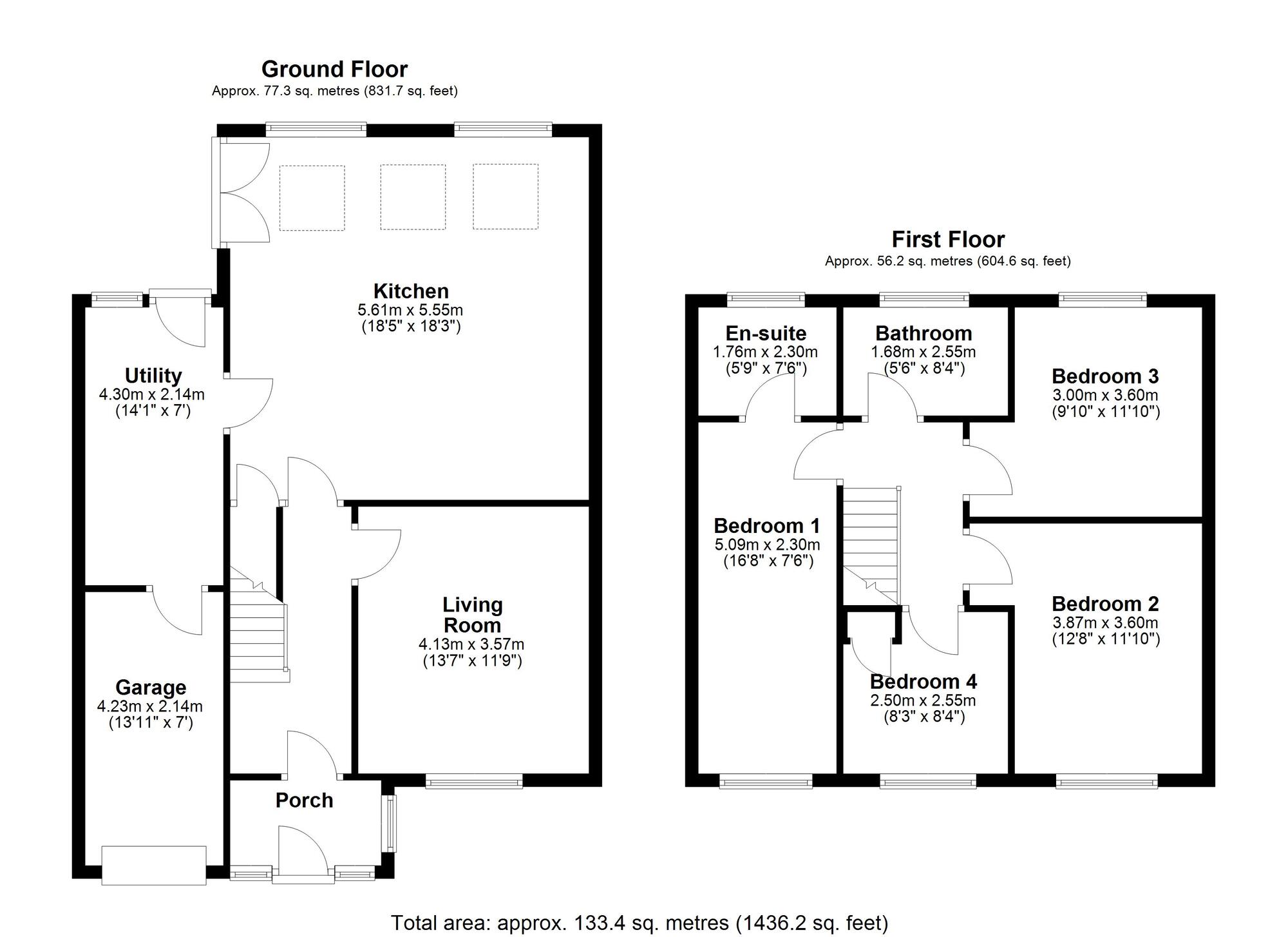 Floorplan of 4 bedroom Detached House for sale, Glanton Close, Chester Le Street, Durham, DH2