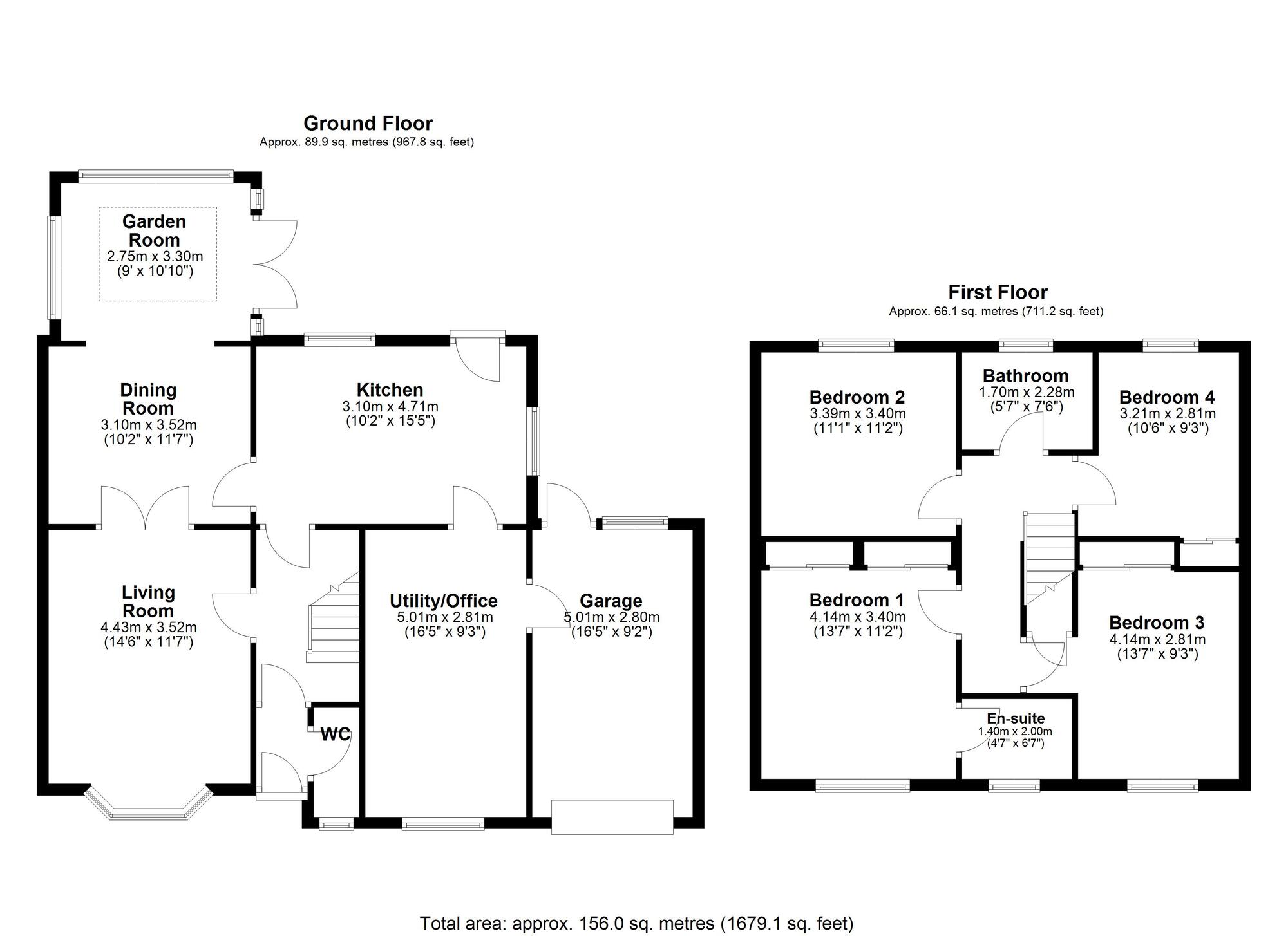 Floorplan of 4 bedroom Detached House for sale, Turnberry, Ouston, Durham, DH2