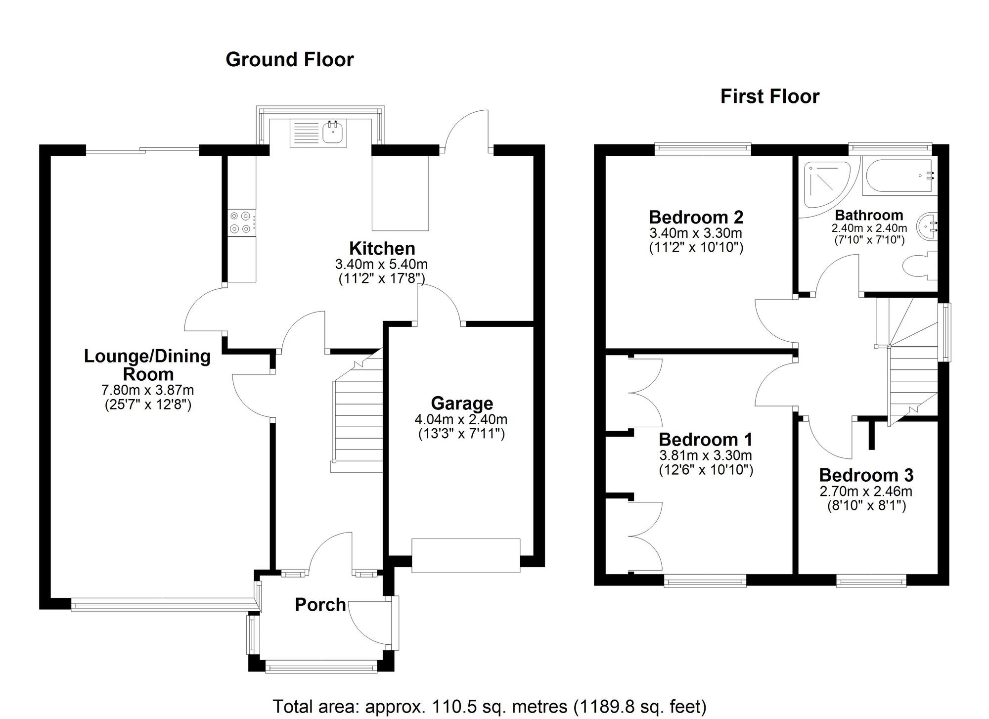 Floorplan of 3 bedroom Semi Detached House for sale, Kingsmere, Chester Le Street, Durham, DH3