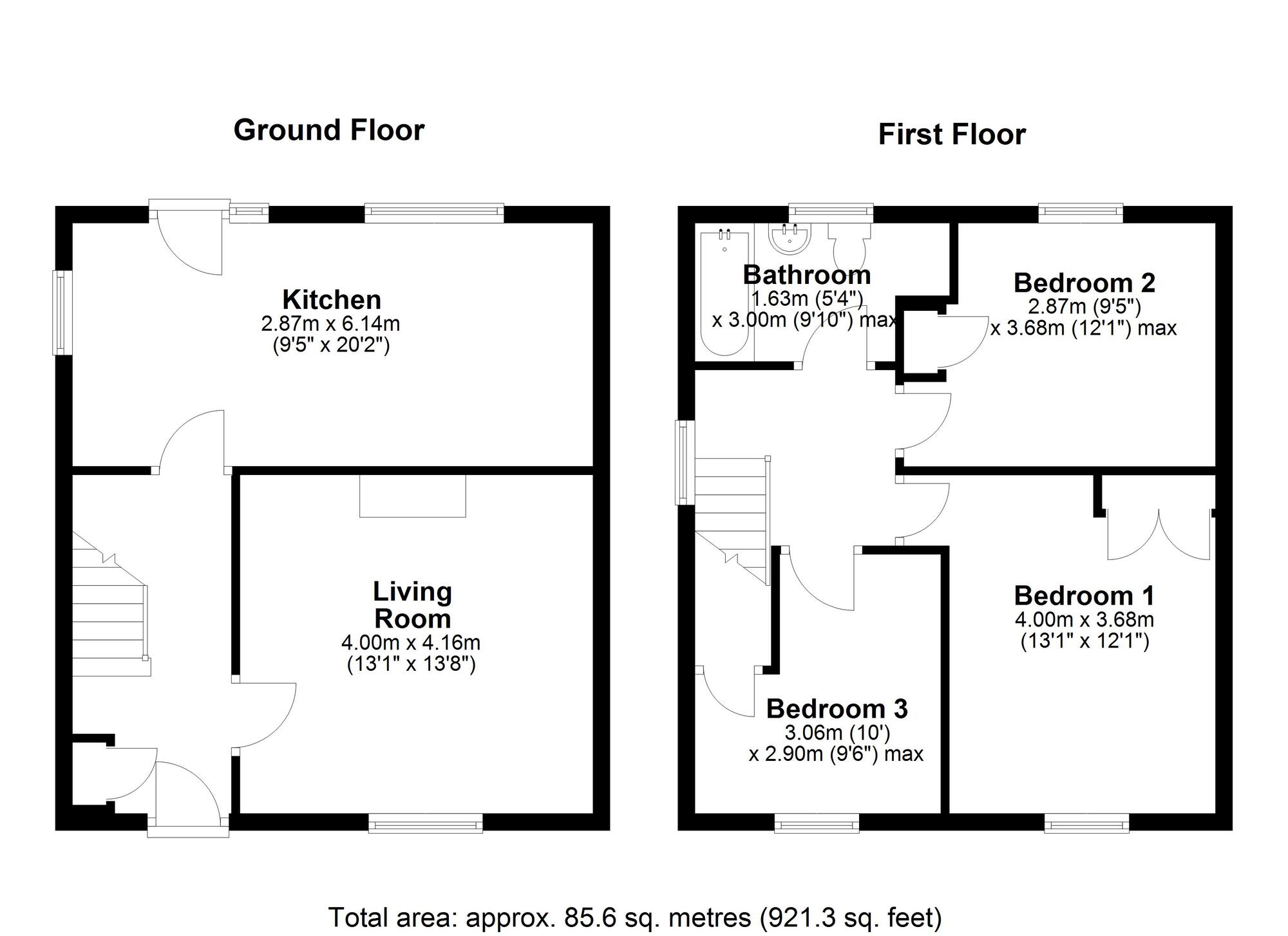 Floorplan of 3 bedroom Semi Detached House to rent, Waldridge Road, Chester Le Street, Durham, DH2