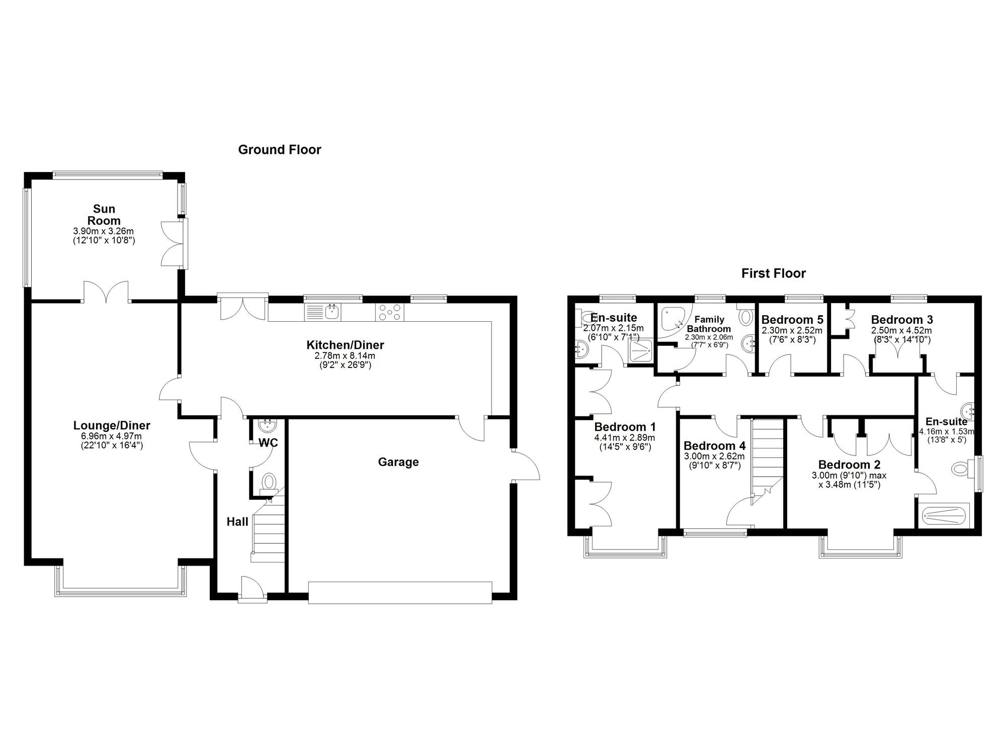 Floorplan of 5 bedroom Detached House for sale, Bradman Drive, Chester Le Street, Durham, DH3