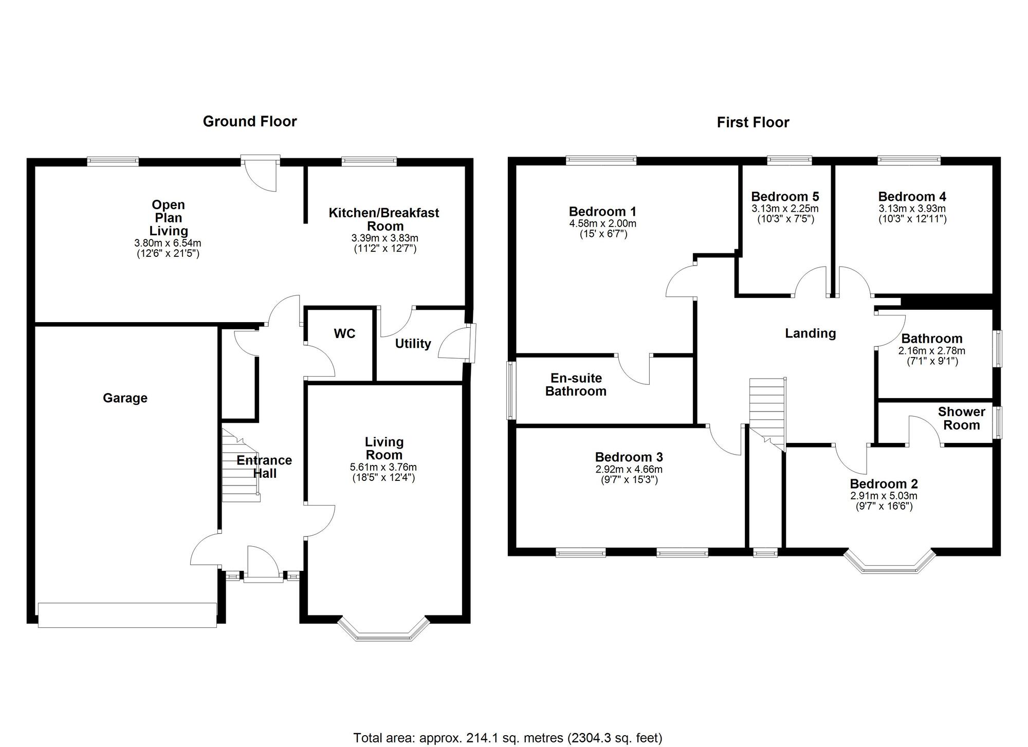 Floorplan of 5 bedroom Detached House for sale, Wanstead Crescent, Chester Le Street, Durham, DH3