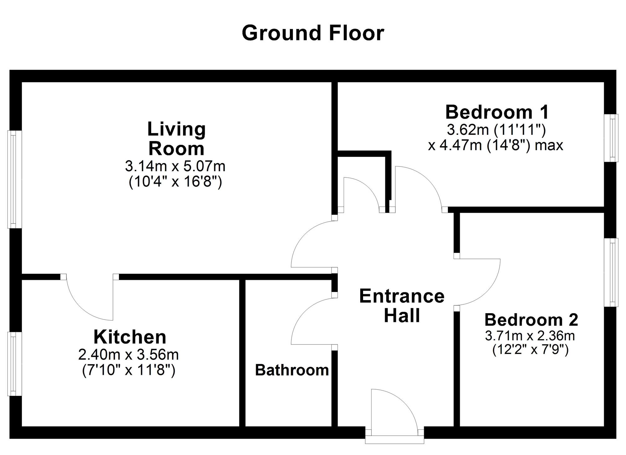 Floorplan of 2 bedroom  Flat for sale, Twizell Burn Walk, Pelton Fell, Durham, DH2