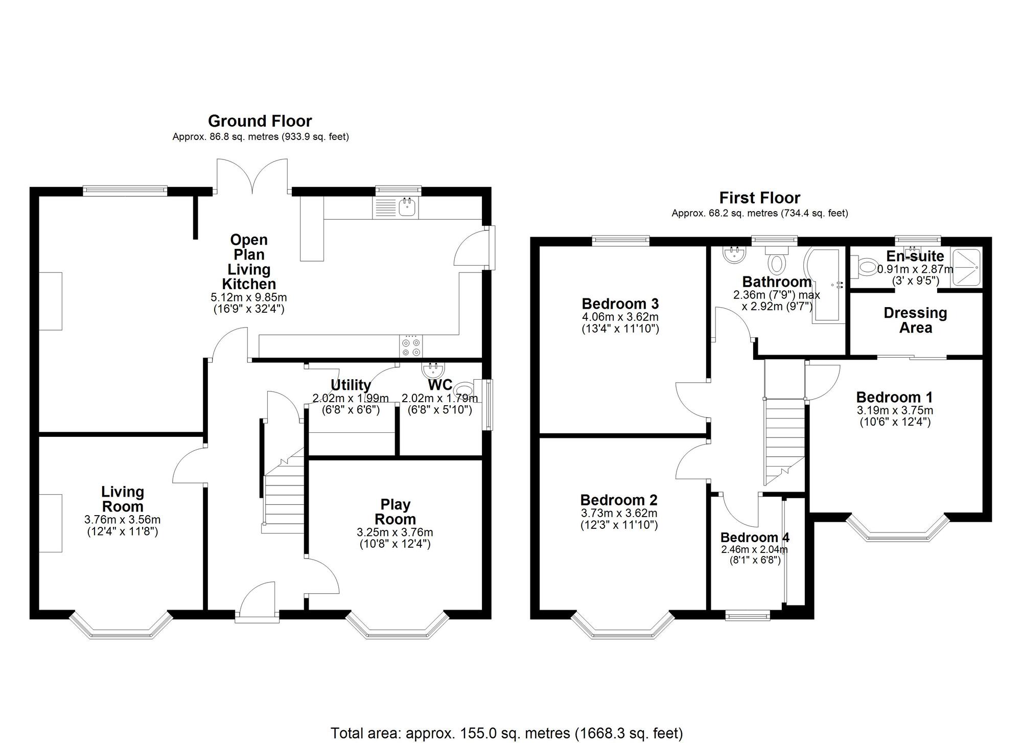 Floorplan of 4 bedroom Semi Detached House for sale, Park Road North, Chester Le Street, Durham, DH3