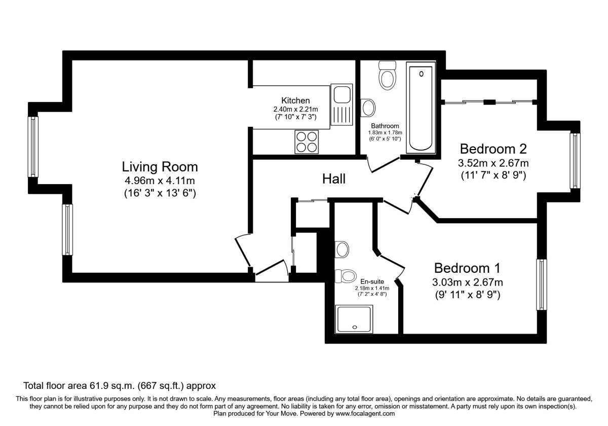 Floorplan of 2 bedroom  Flat to rent, Adam Morris Way, Leicestershire, LE67