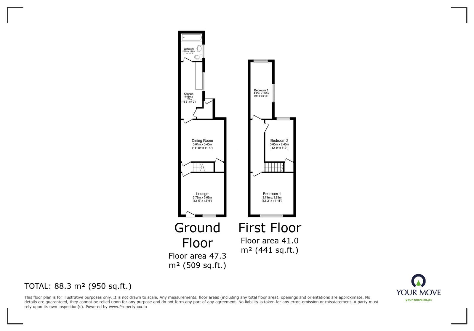 Floorplan of 3 bedroom Semi Detached House for sale, High Street, Ibstock, Leicestershire, LE67