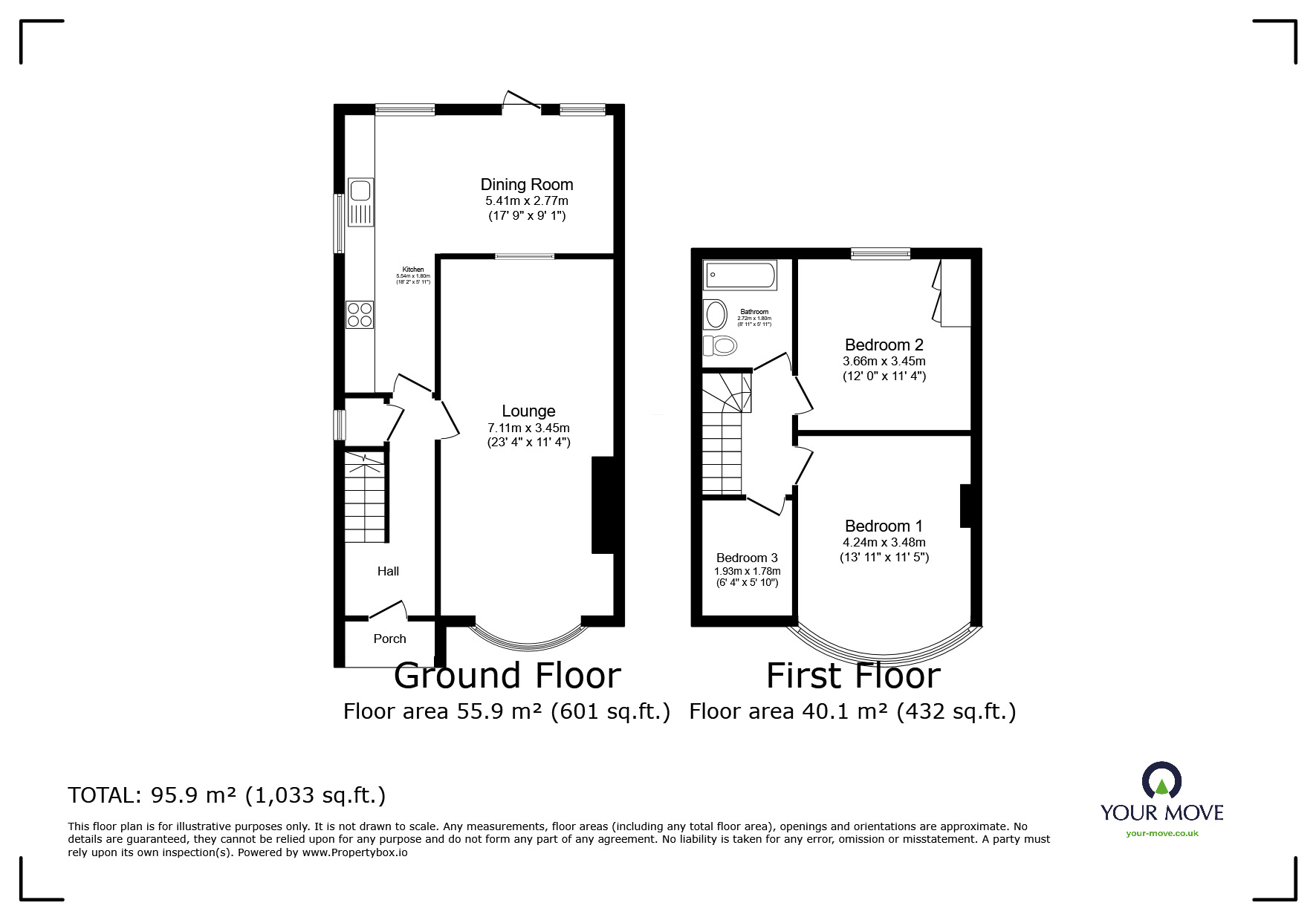 Floorplan of 3 bedroom Detached House for sale, Scotlands Drive, Coalville, Leicestershire, LE67