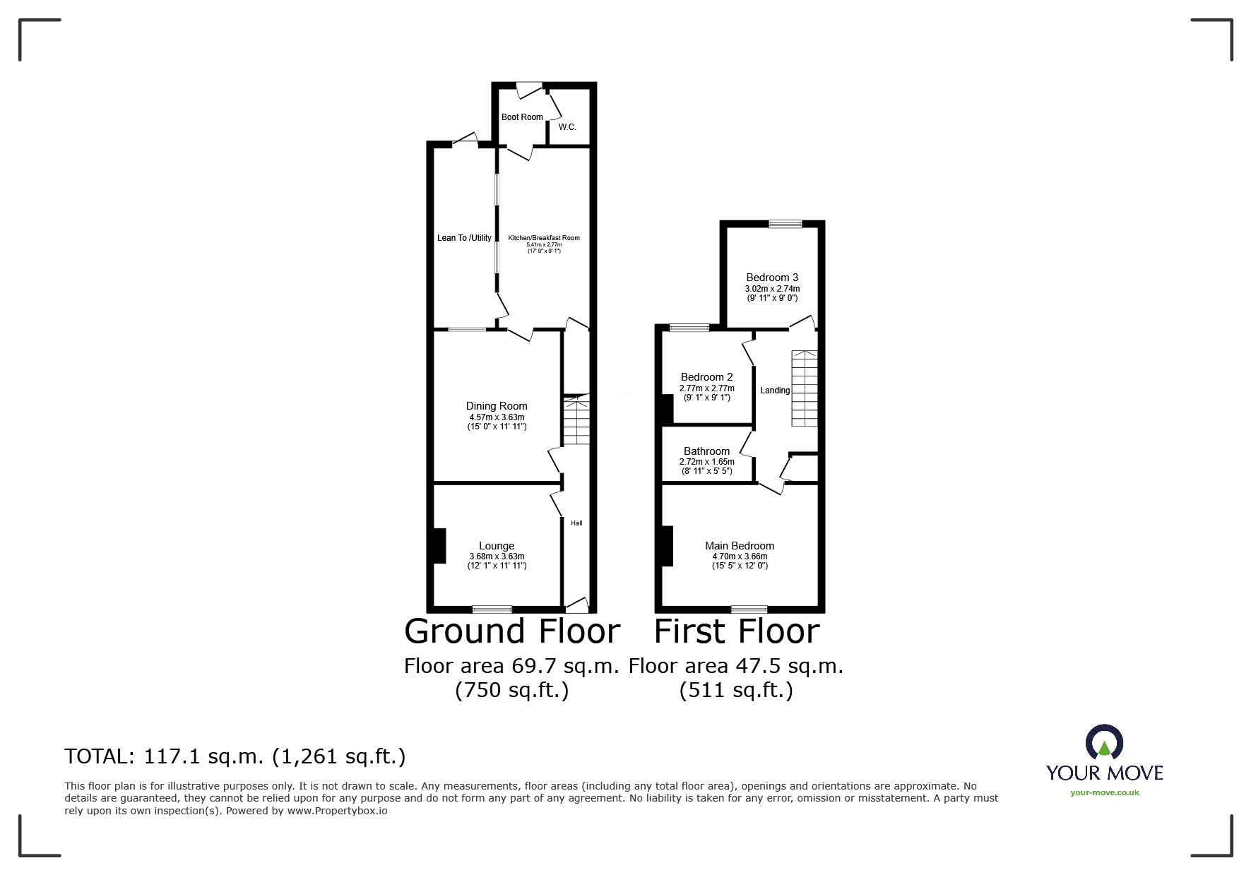 Floorplan of 3 bedroom Semi Detached House for sale, Copson Street, Ibstock, Leicestershire, LE67