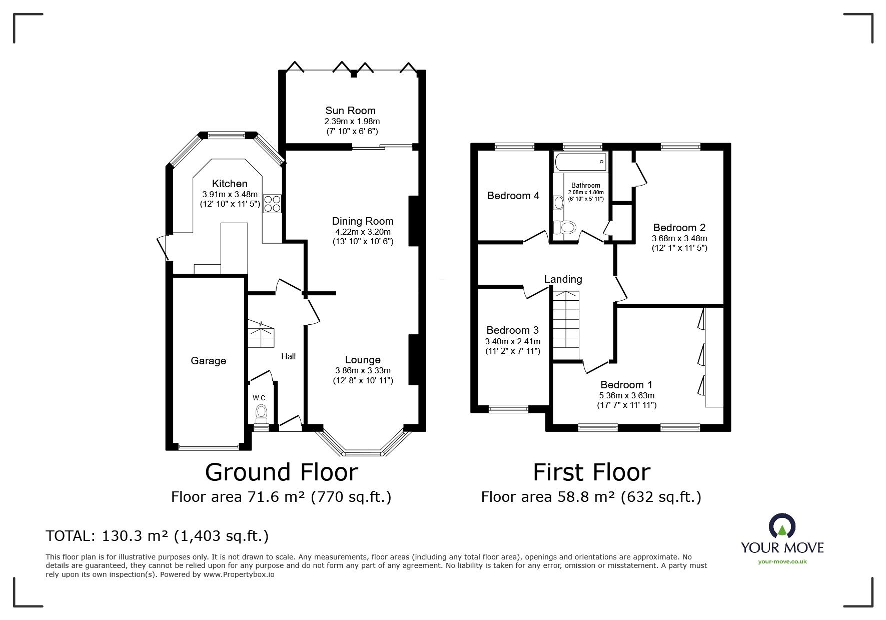 Floorplan of 4 bedroom Detached House for sale, Formans Way, Ravenstone, Leicestershire, LE67