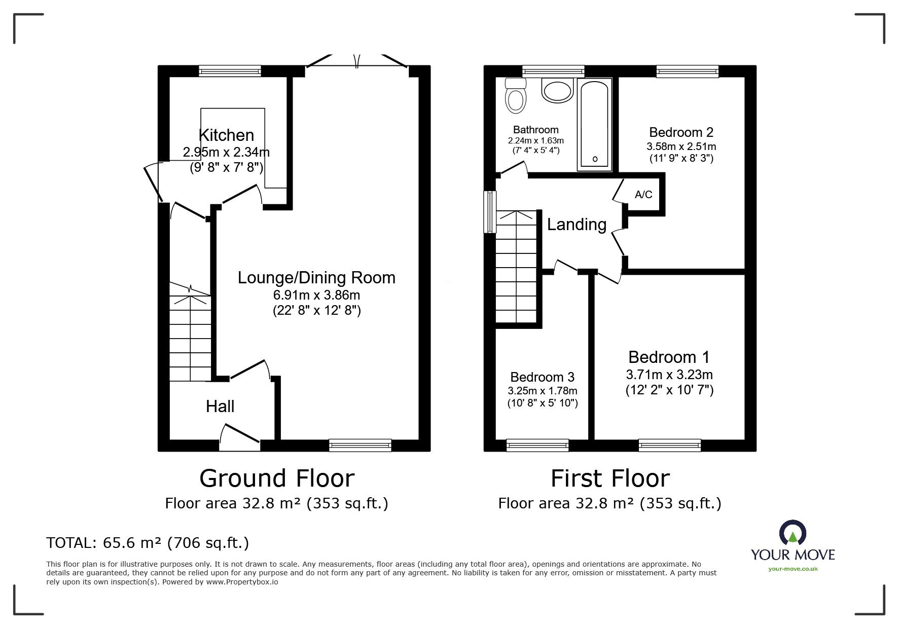 Floorplan of 3 bedroom Semi Detached House for sale, Barr Crescent, Whitwick, Leicestershire, LE67