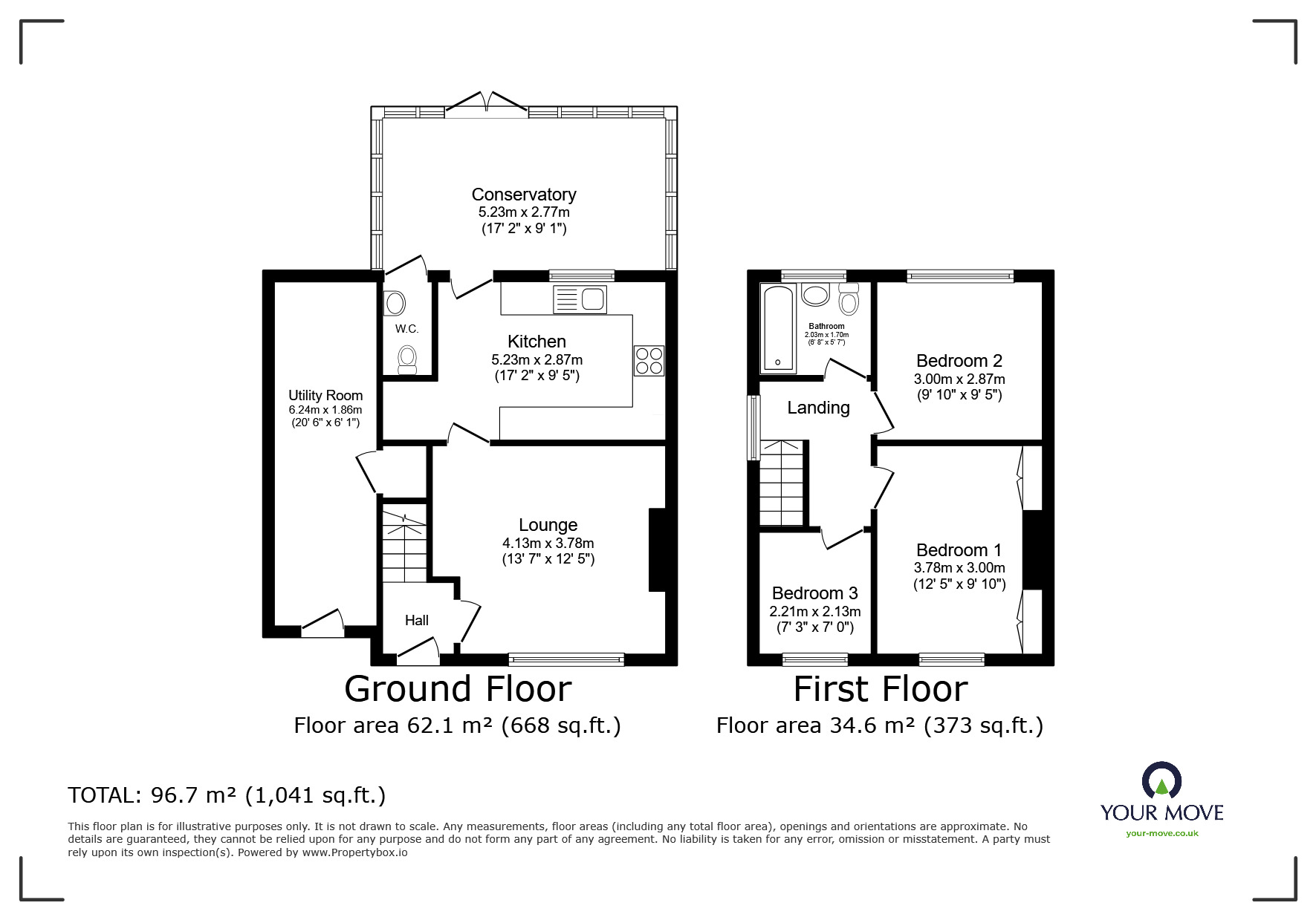 Floorplan of 3 bedroom Semi Detached House for sale, Snape Street, Lancashire, BB3