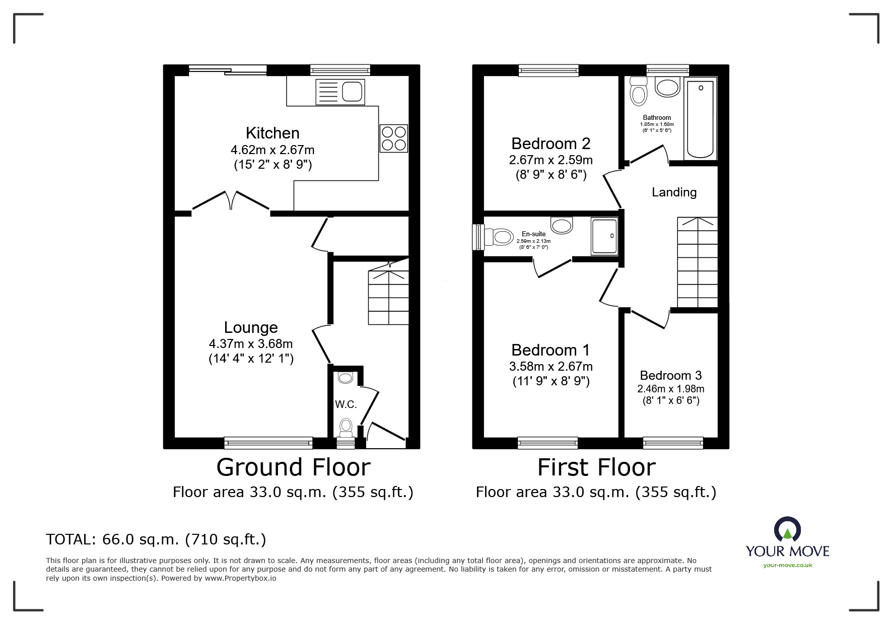 Floorplan of 3 bedroom Detached House for sale, Grenada Close, Lower Darwen, Lancashire, BB3